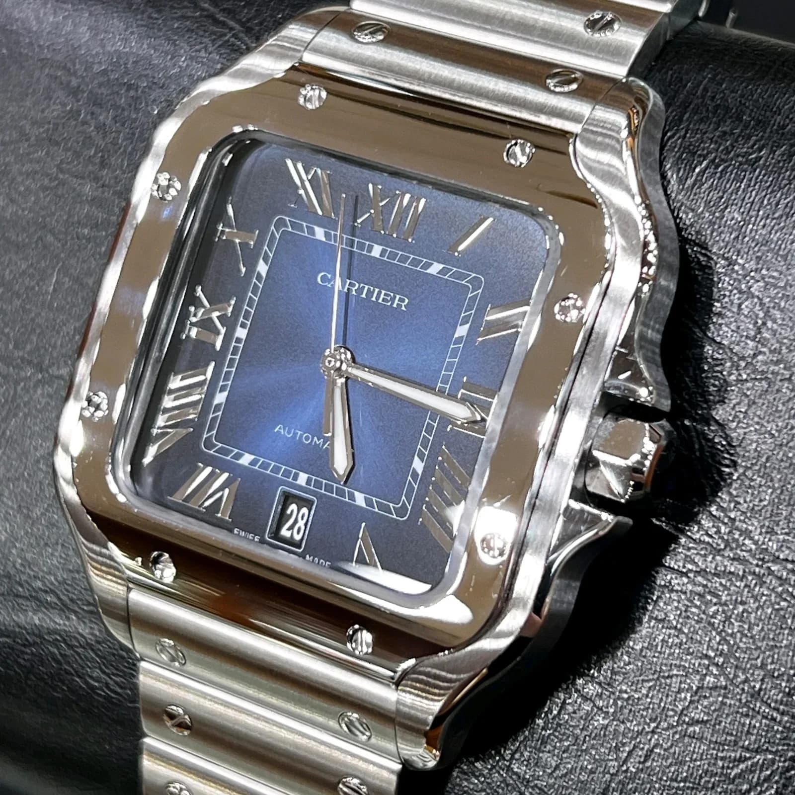Thumb Santos de Cartier Blue Large