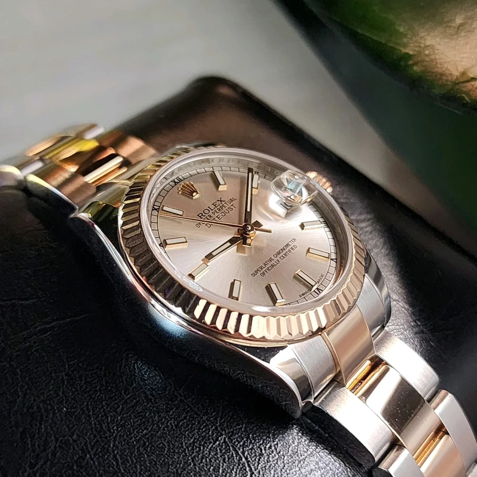 Thumb Datejust 31 Rolesor Everose Fluted / Oyster / Silver