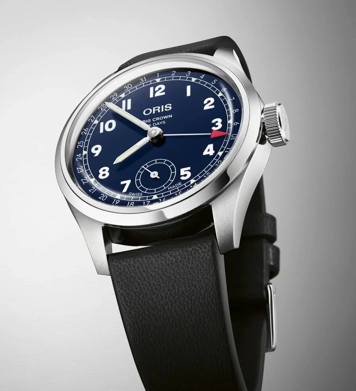 Thumb Big Crown Pointer Date Calibre 403 Stainless Steel / Blue