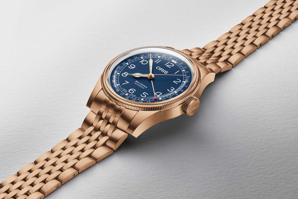 Thumb Big Crown Original Pointer Date 40 Bronze / Blue / Bracelet