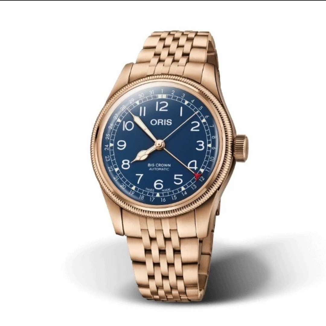Big Crown Original Pointer Date 40 Bronze / Blue / Bracelet
