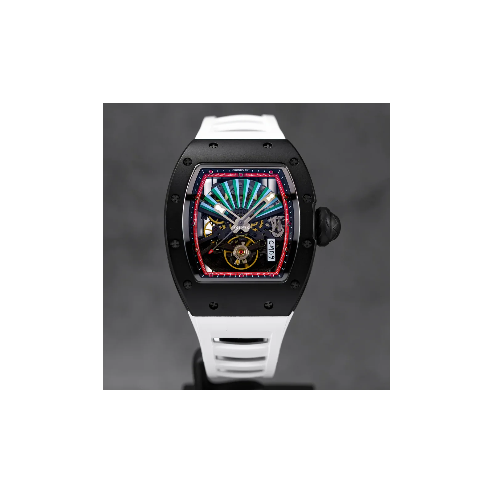 Thumb Folding Fan Black Carbon