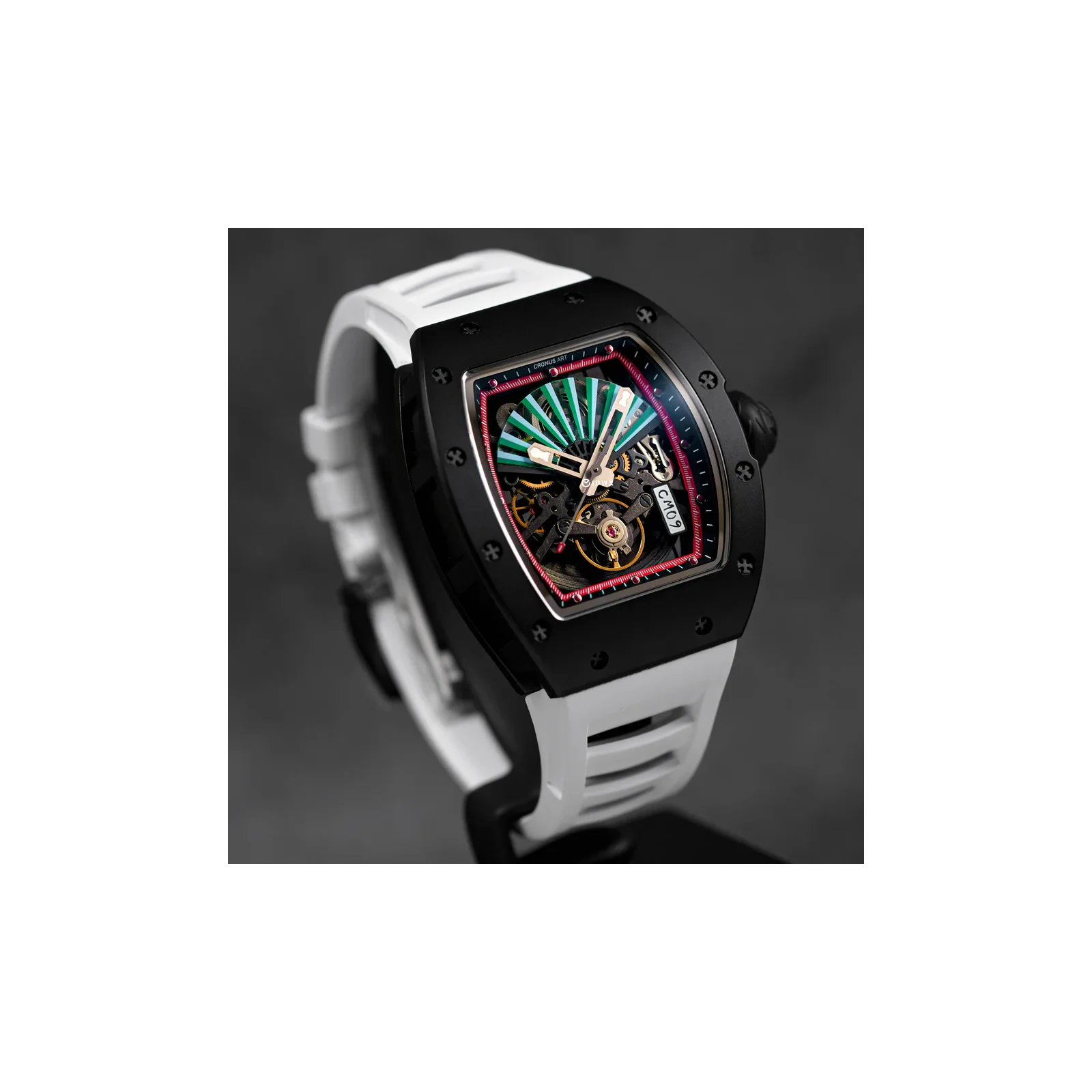 Thumb Folding Fan Black Carbon
