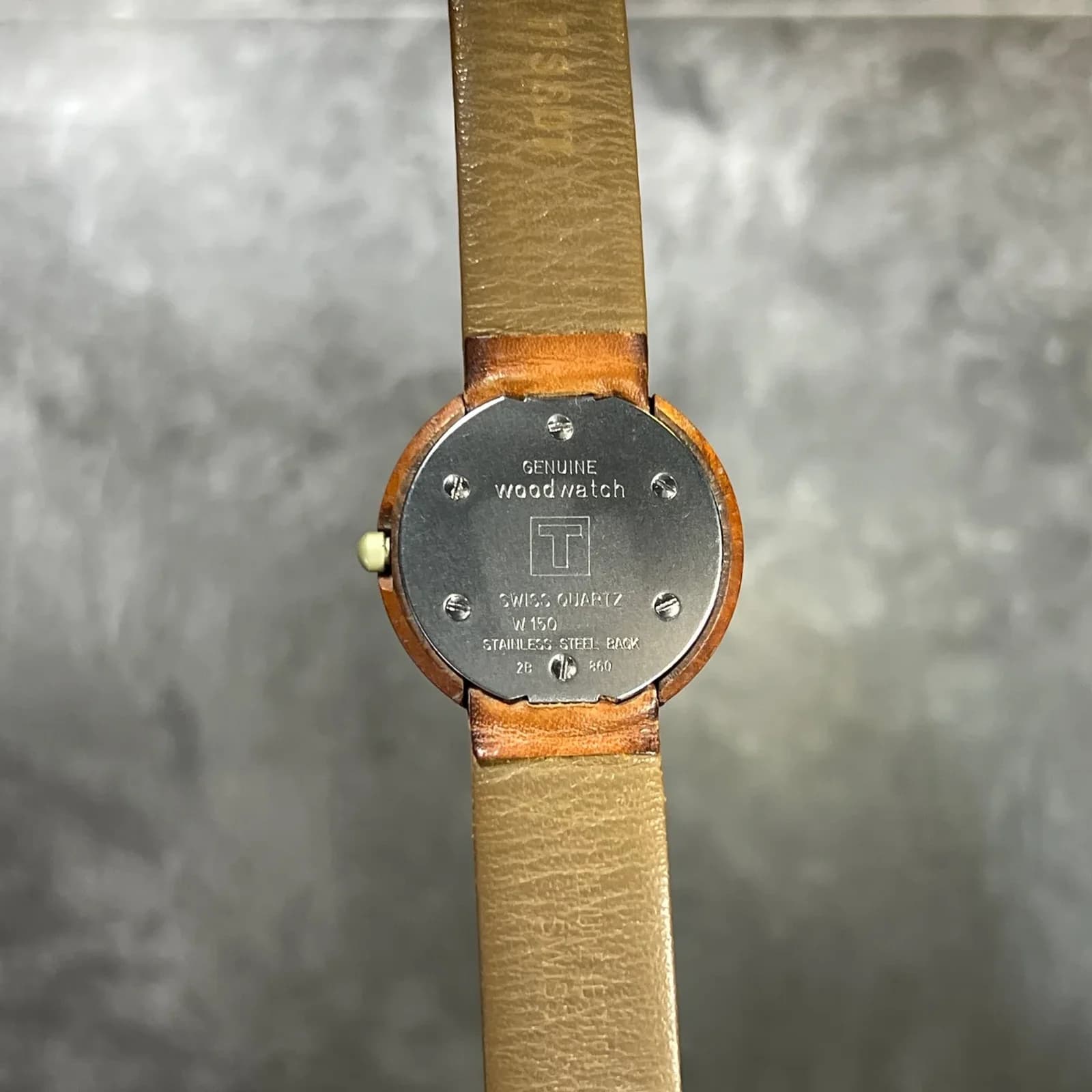 Thumb Vintage Tissot Woodwatch W150 Round Brown Wooden Case Maple-Like Dial LX2351