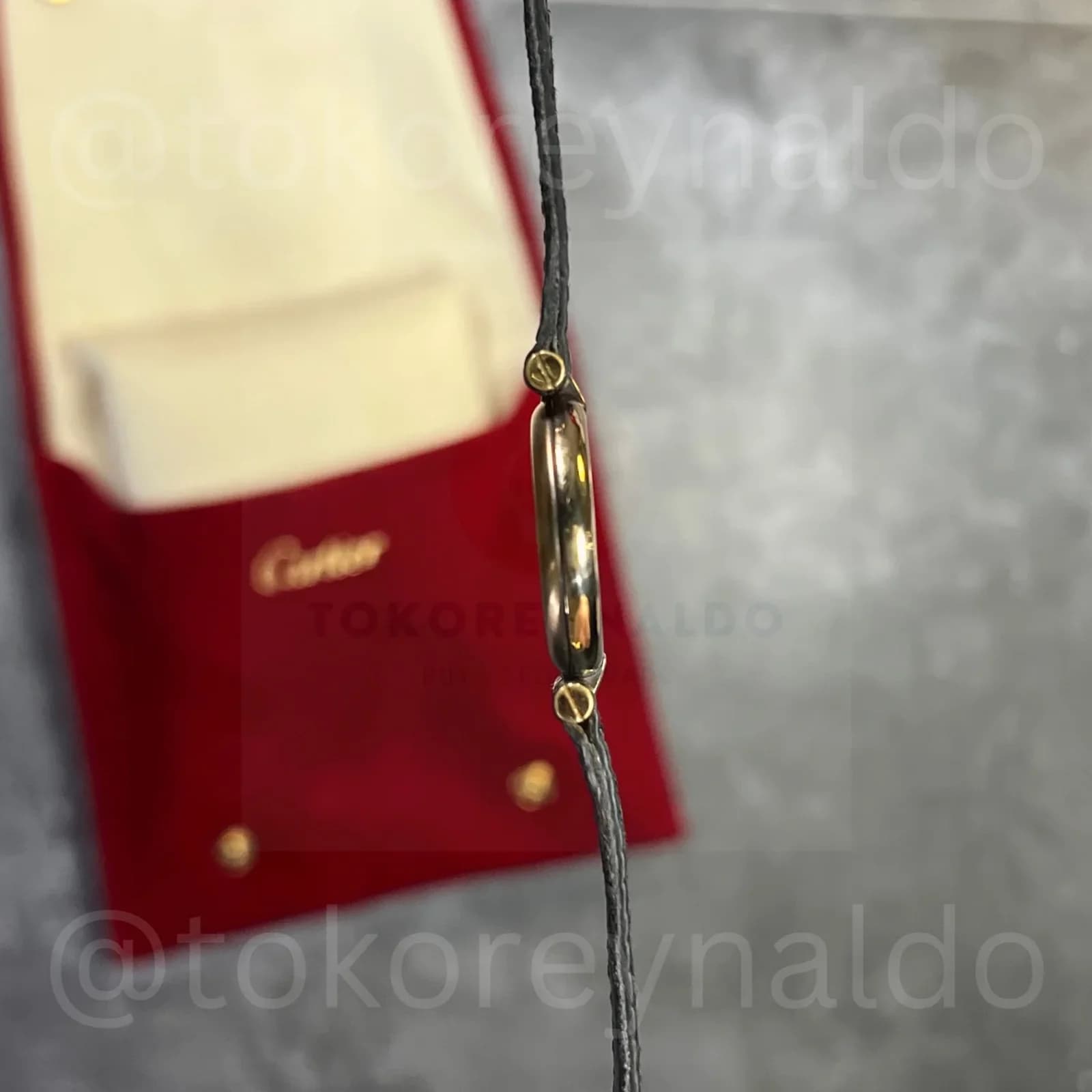 Thumb Vintage Cartier Must de Cartier Vendôme Round Vermeil 925 Black Spider Dial Ref. LX2567