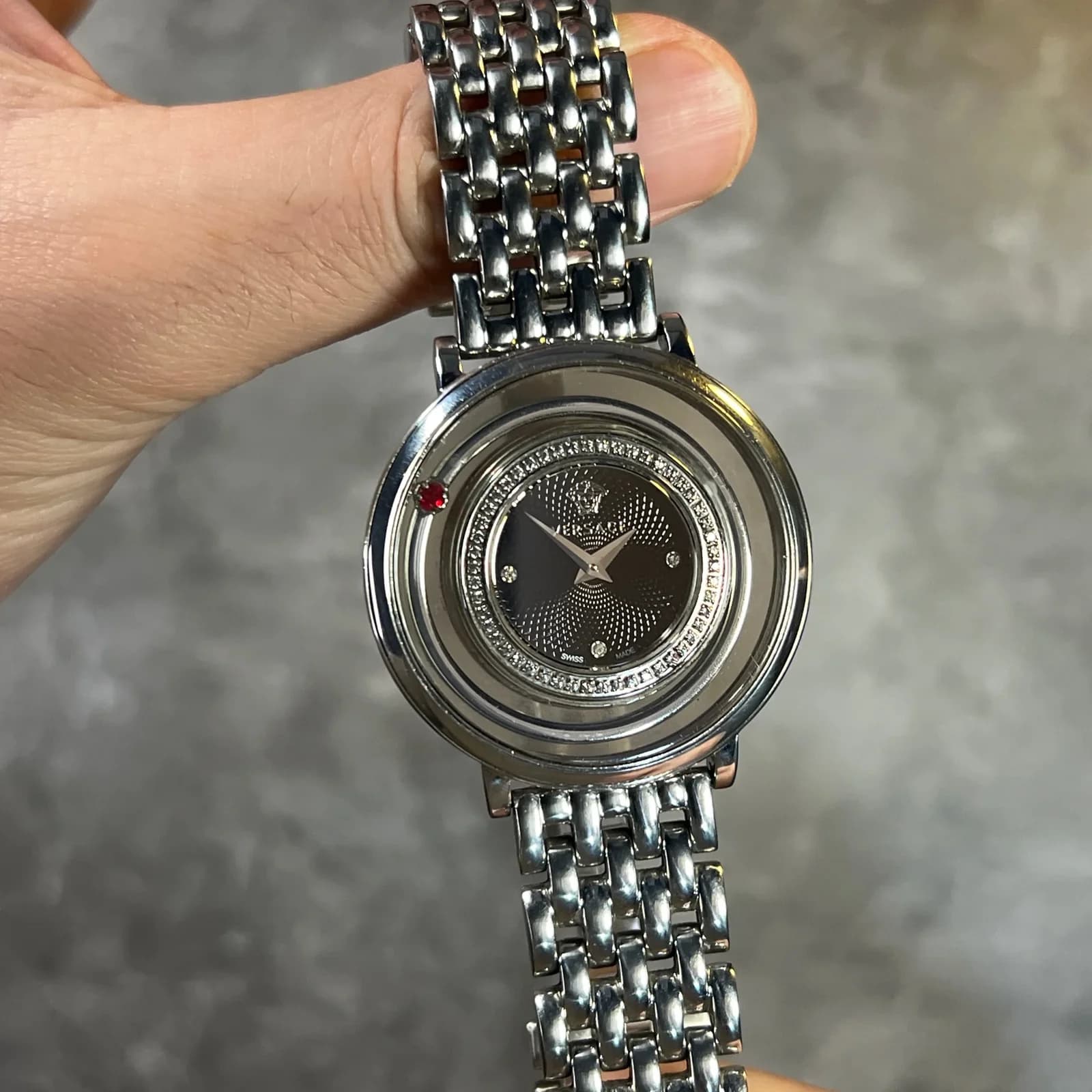 Thumb Versace Venus A9Q VFH Stainless Steel Black Dial with Diamond & Red Blazing Topaz (LX2166)