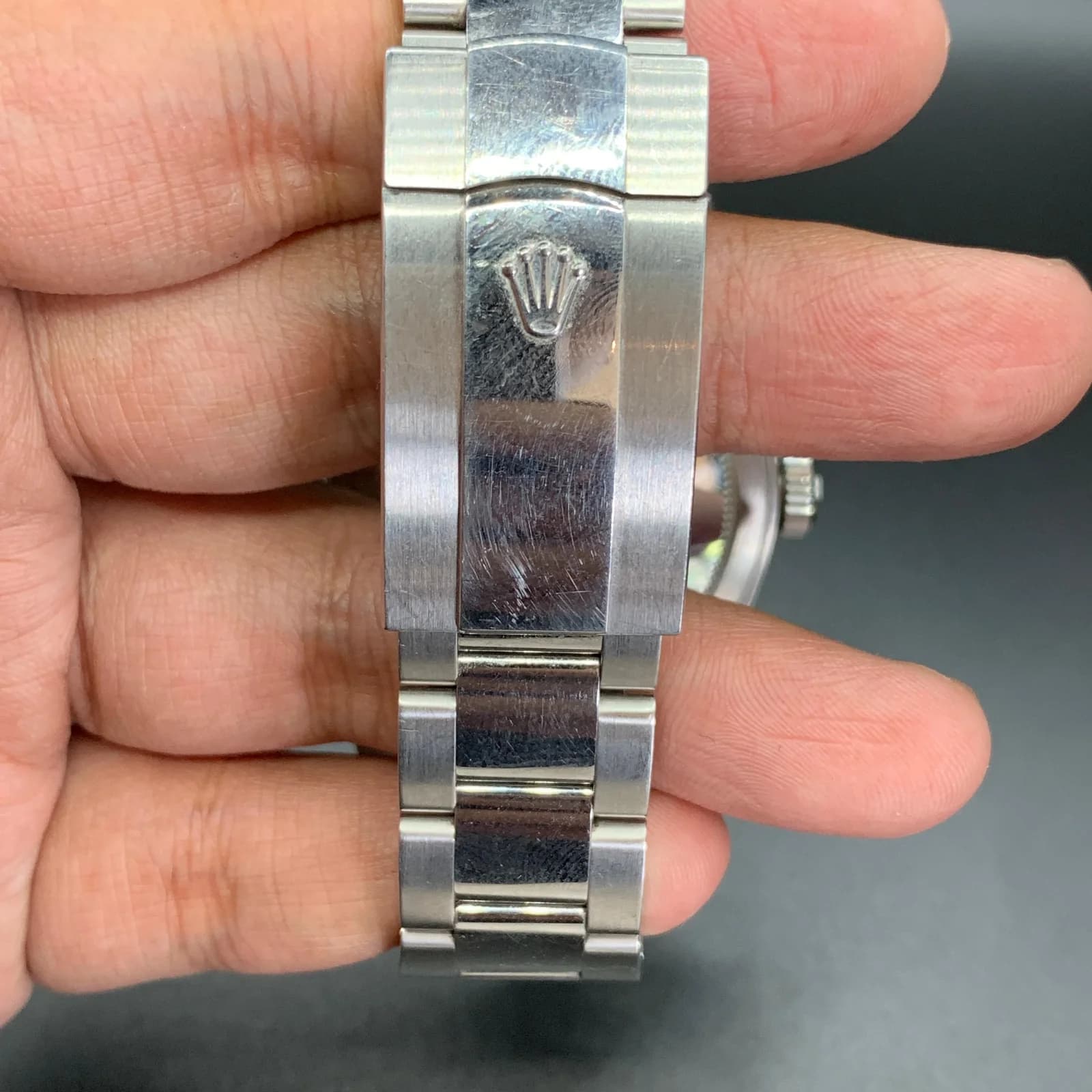 Thumb Sky-Dweller Stainless Steel / White Gold / Blue / Oyster