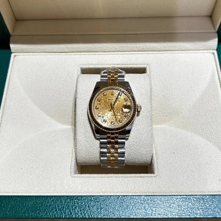 Datejust 31 Rolesor Yellow Fluted / Jubilee / Champagne Computer