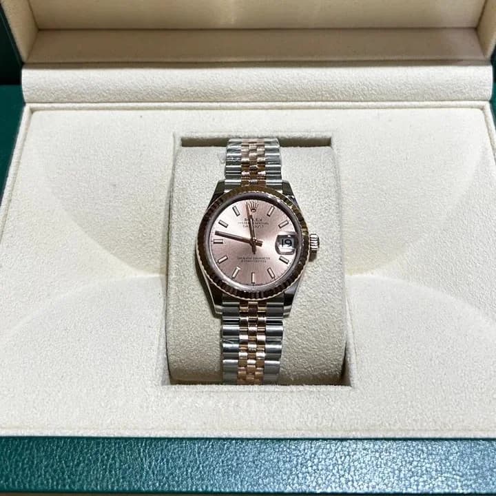 Thumb Datejust 31 Stainless Steel/ Rose Gold / Fluted / Rose / Jubilee