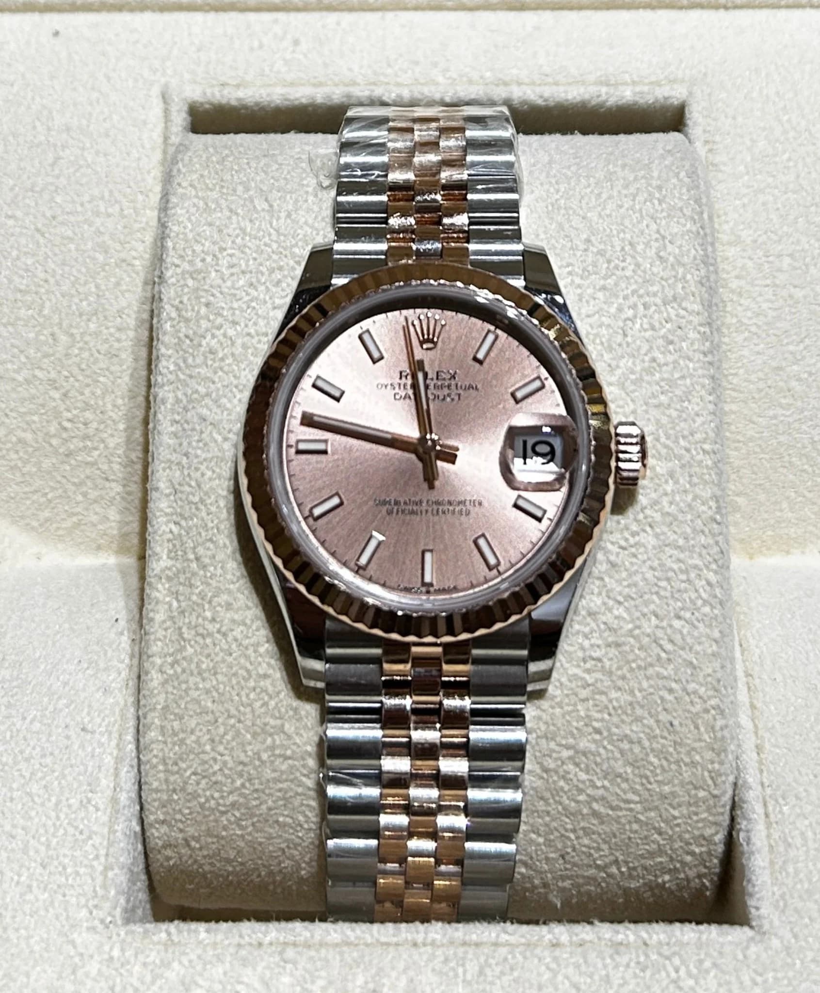 Thumb Datejust 31 Stainless Steel/ Rose Gold / Fluted / Rose / Jubilee