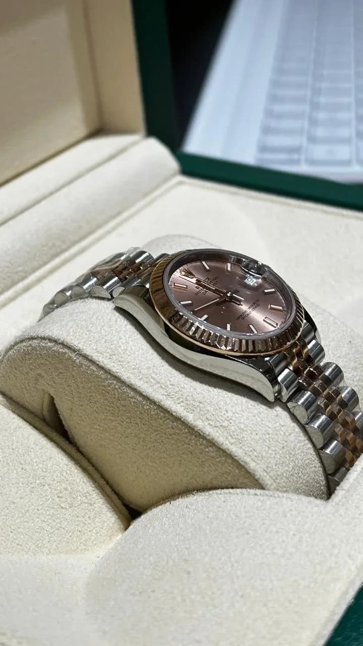 Thumb Datejust 31 Stainless Steel/ Rose Gold / Fluted / Rose / Jubilee
