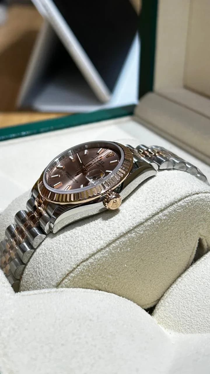 Thumb Datejust 31 Stainless Steel/ Rose Gold / Fluted / Rose / Jubilee