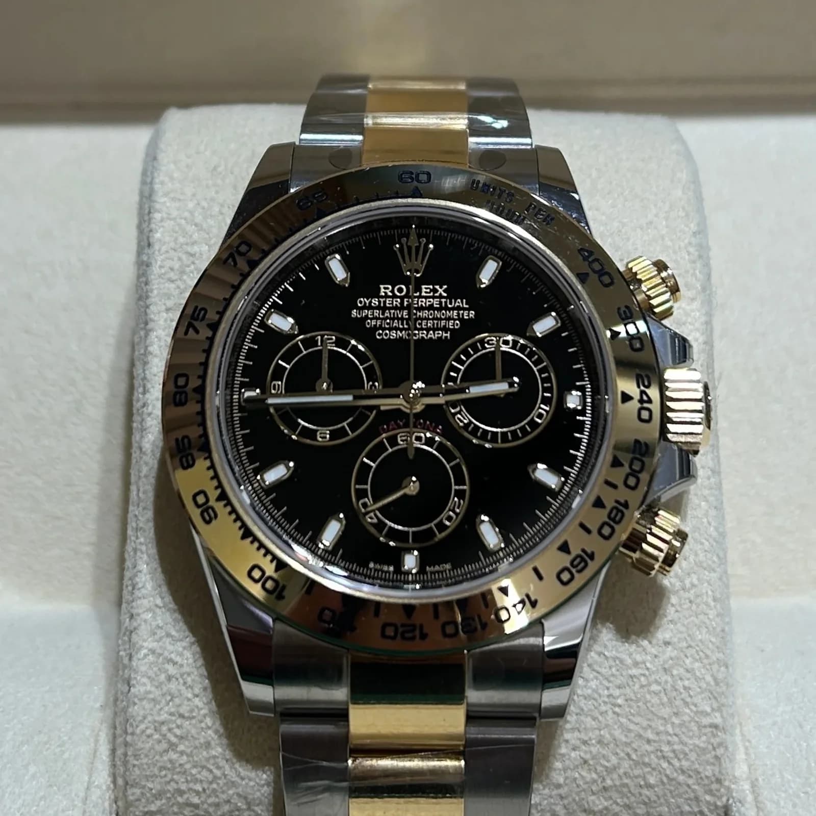 Thumb Cosmograph Daytona Stainless Steel - Yellow Gold / Black / Oyster
