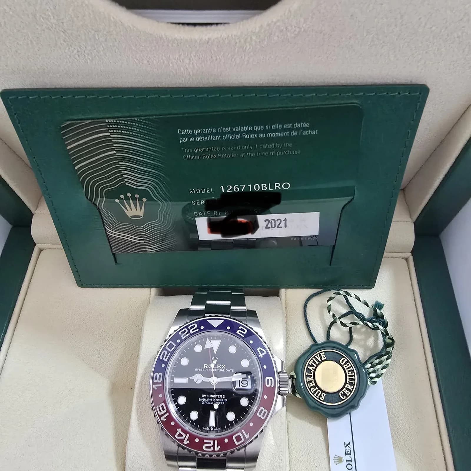 Thumb GMT-Master II Stainless Steel / BLRO / Oyster