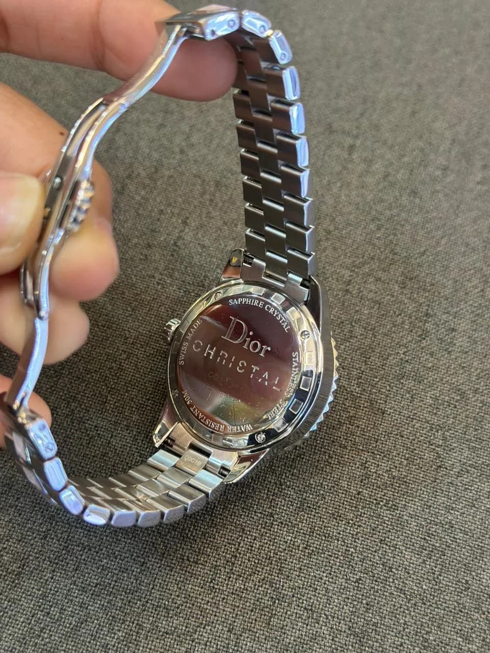 Thumb Christal Mother of Pearl Diamond Stainless Steel