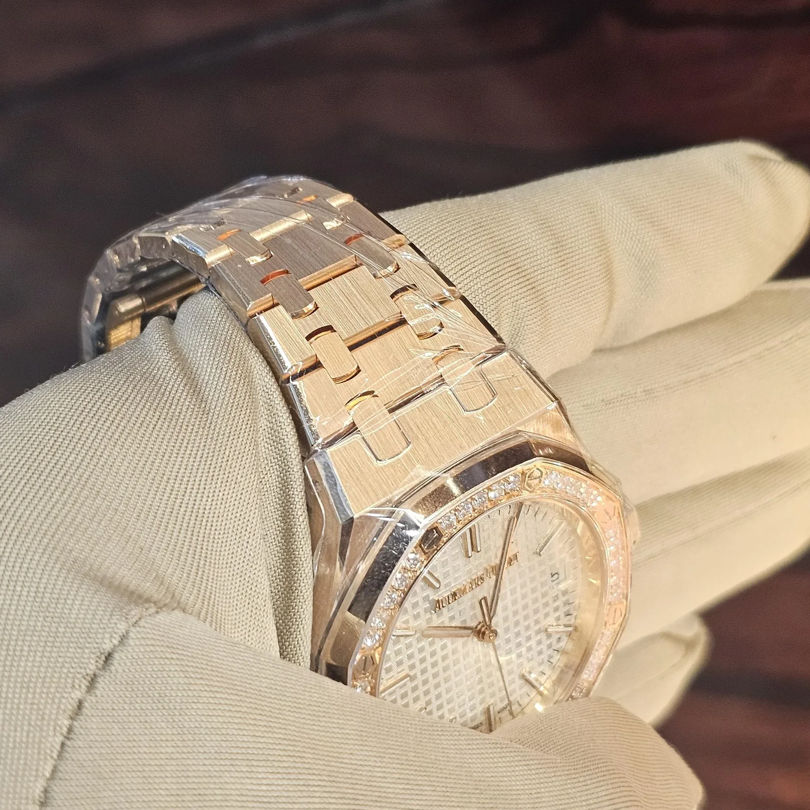 Thumb Royal Oak Selfwinding 37 Pink Gold - Diamond / Silver