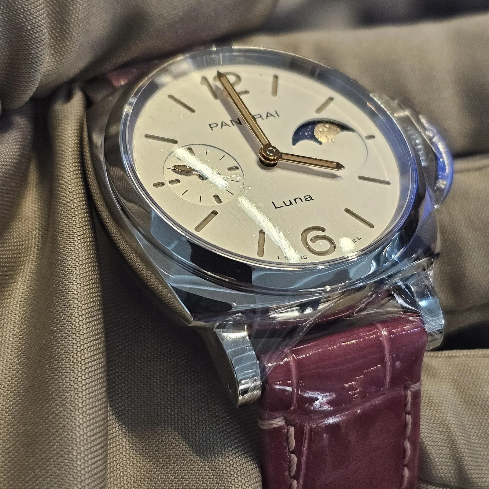 Thumb Luminor Due Luna Automatic Stainless Steel / Silver