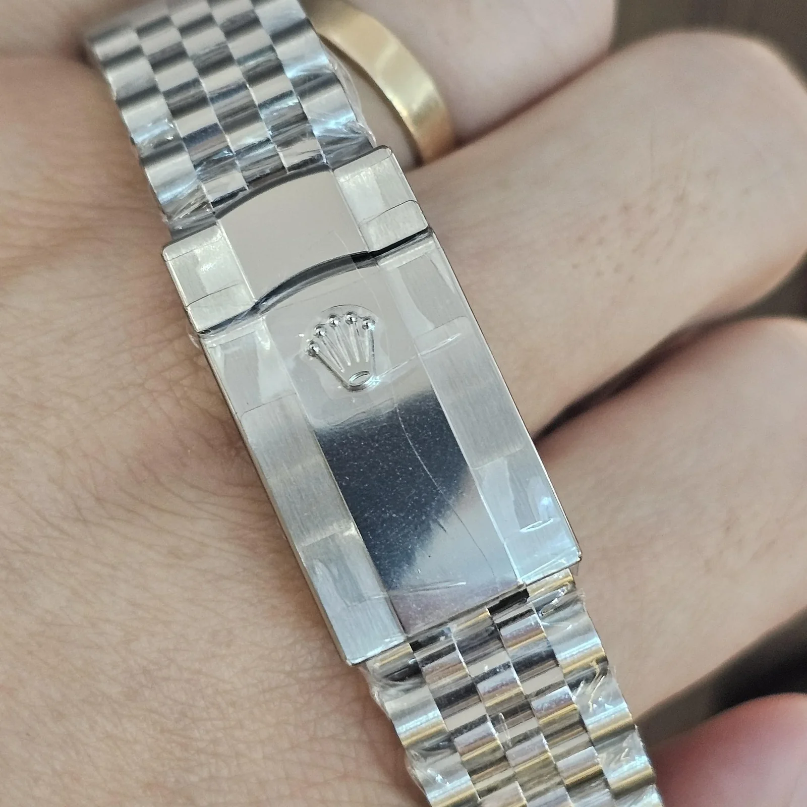 Thumb Datejust 41 Stainless Steel Fluted / Jubilee / Dark Rhodium - Diamond