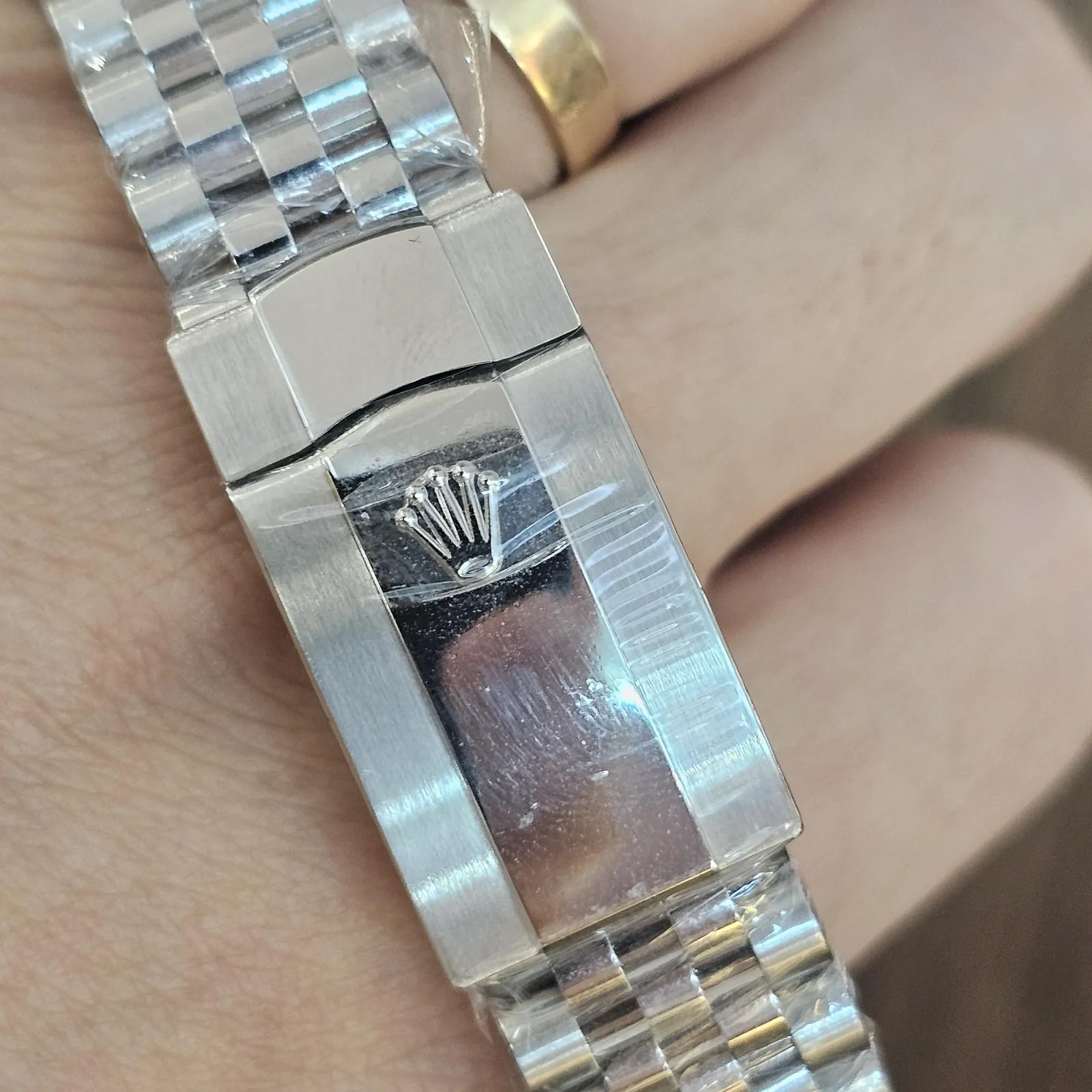 Thumb Datejust 41 Stainless Steel Fluted / Jubilee / Black