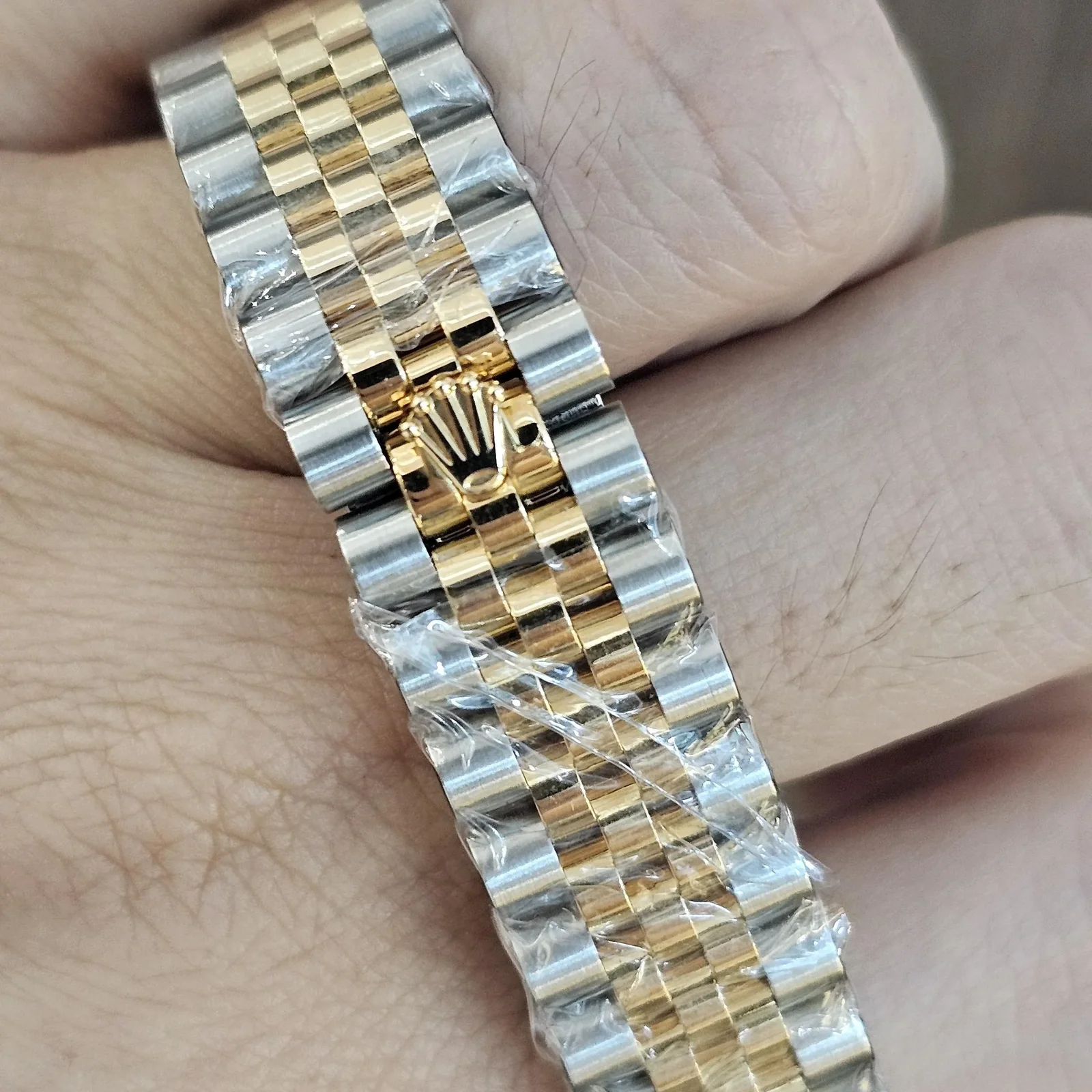 Thumb Datejust 31 Stainless Steel / Yellow Gold / Fluted / Olive - Floral / Jubilee