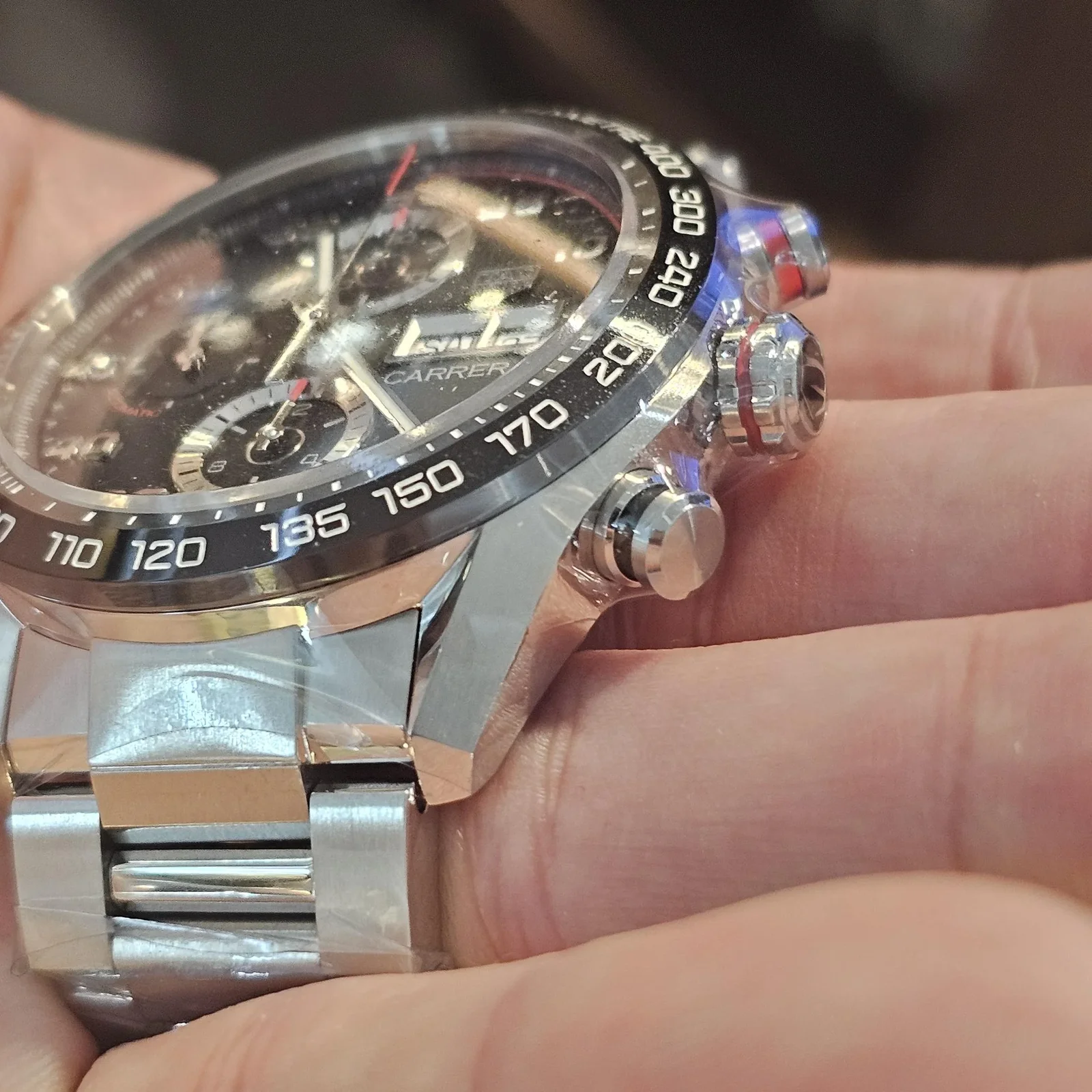 Thumb Carrera Calibre 16 44 Stainless Steel / Black / Bracelet
