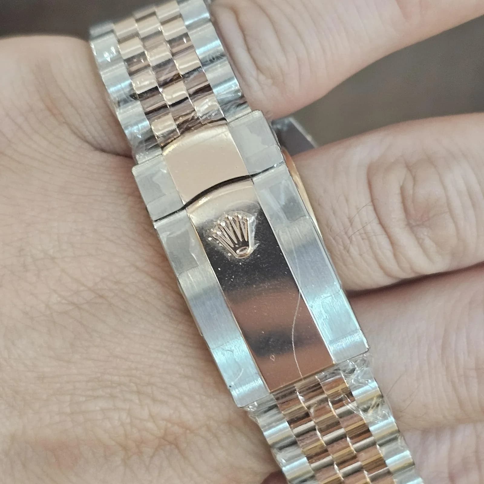 Thumb Datejust 41 Stainless Steel - Everose - Fluted / Mint Green Roman / Jubilee