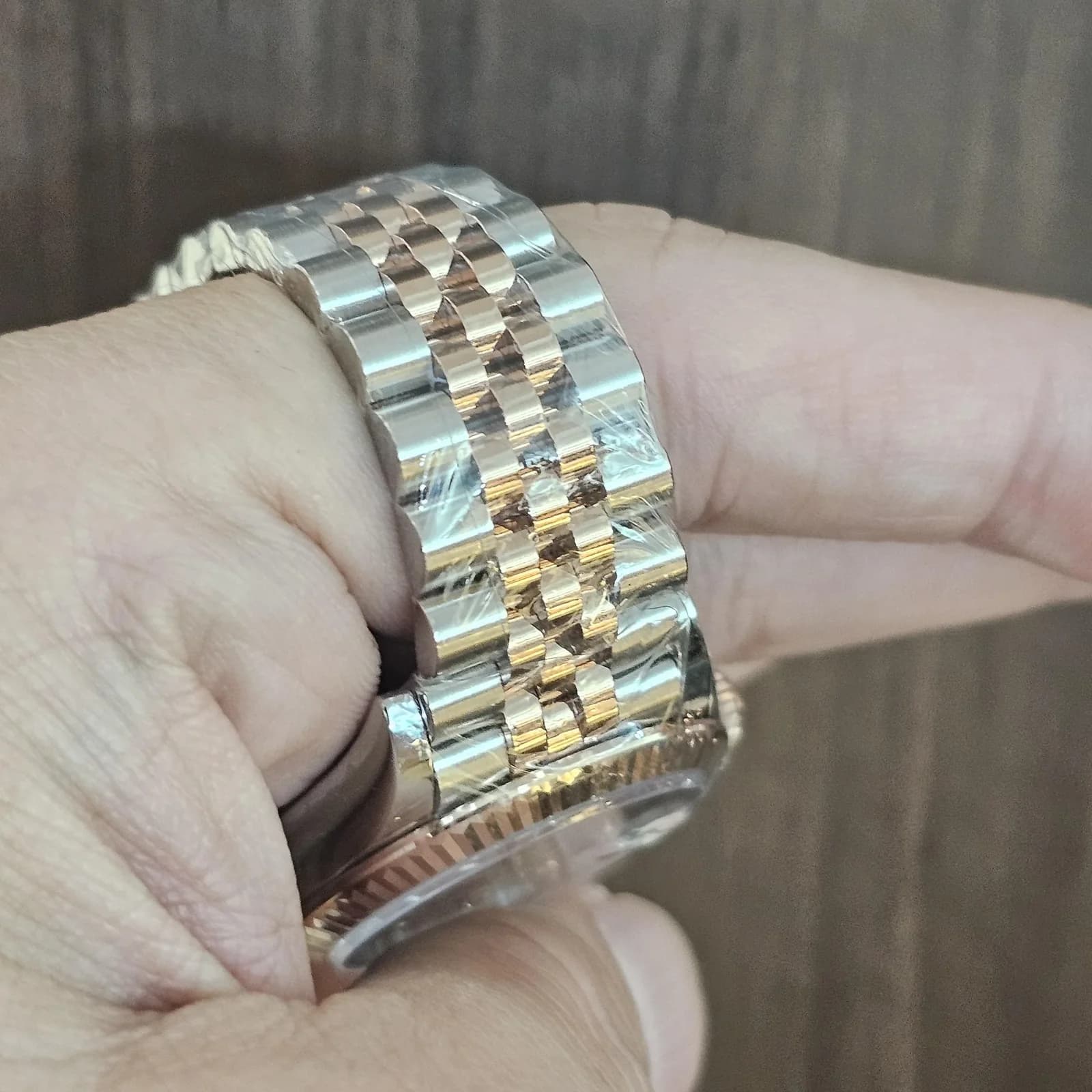 Thumb Datejust 31 Stainless Steel / Rose Gold / Fluted / Chocolate - Diamond / Jubilee