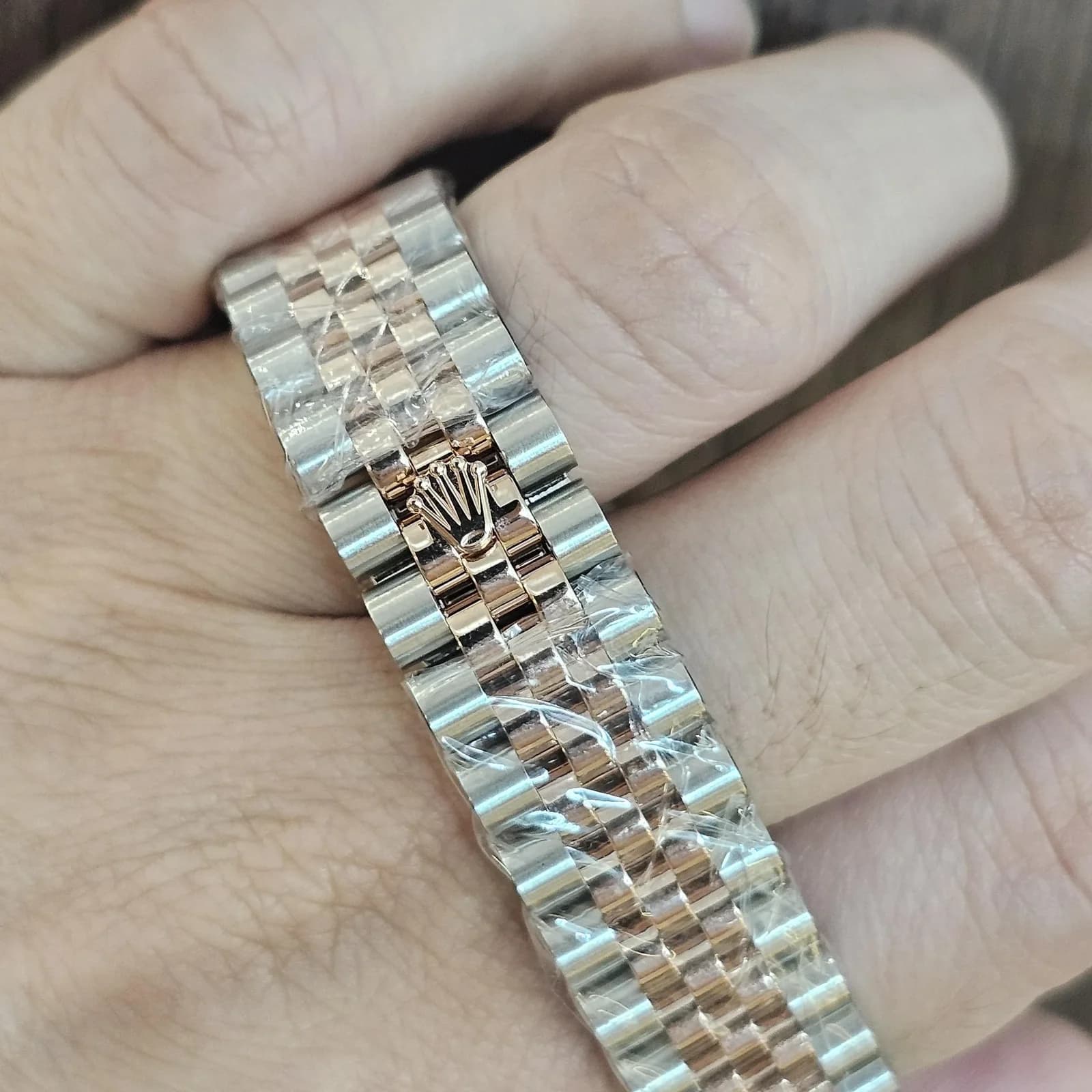Thumb Datejust 31 Stainless Steel / Rose Gold / Fluted / Chocolate - Diamond / Jubilee