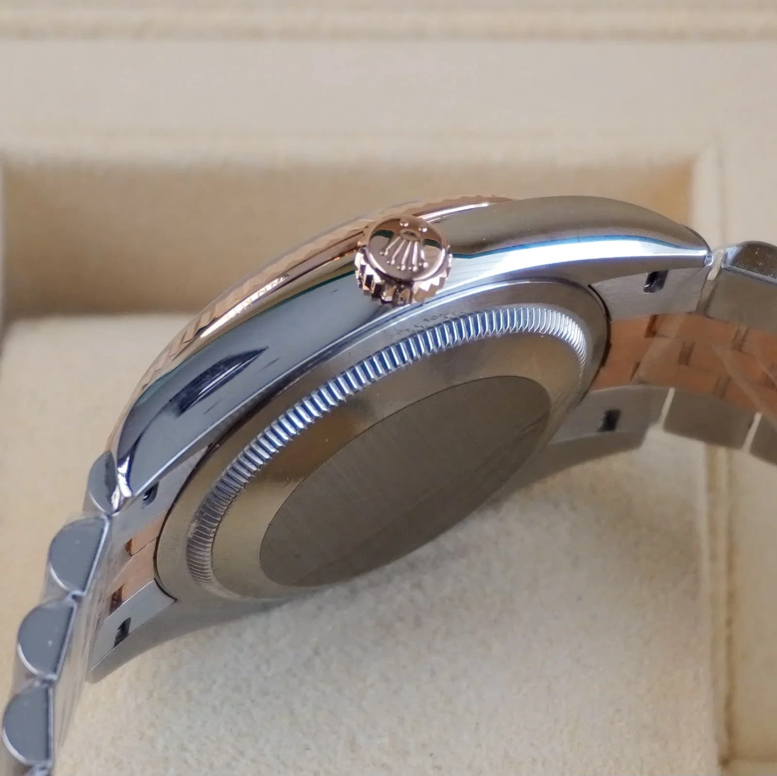 Thumb Datejust 36 Stainless Steel / Everose / Fluted / Slate / Jubilee