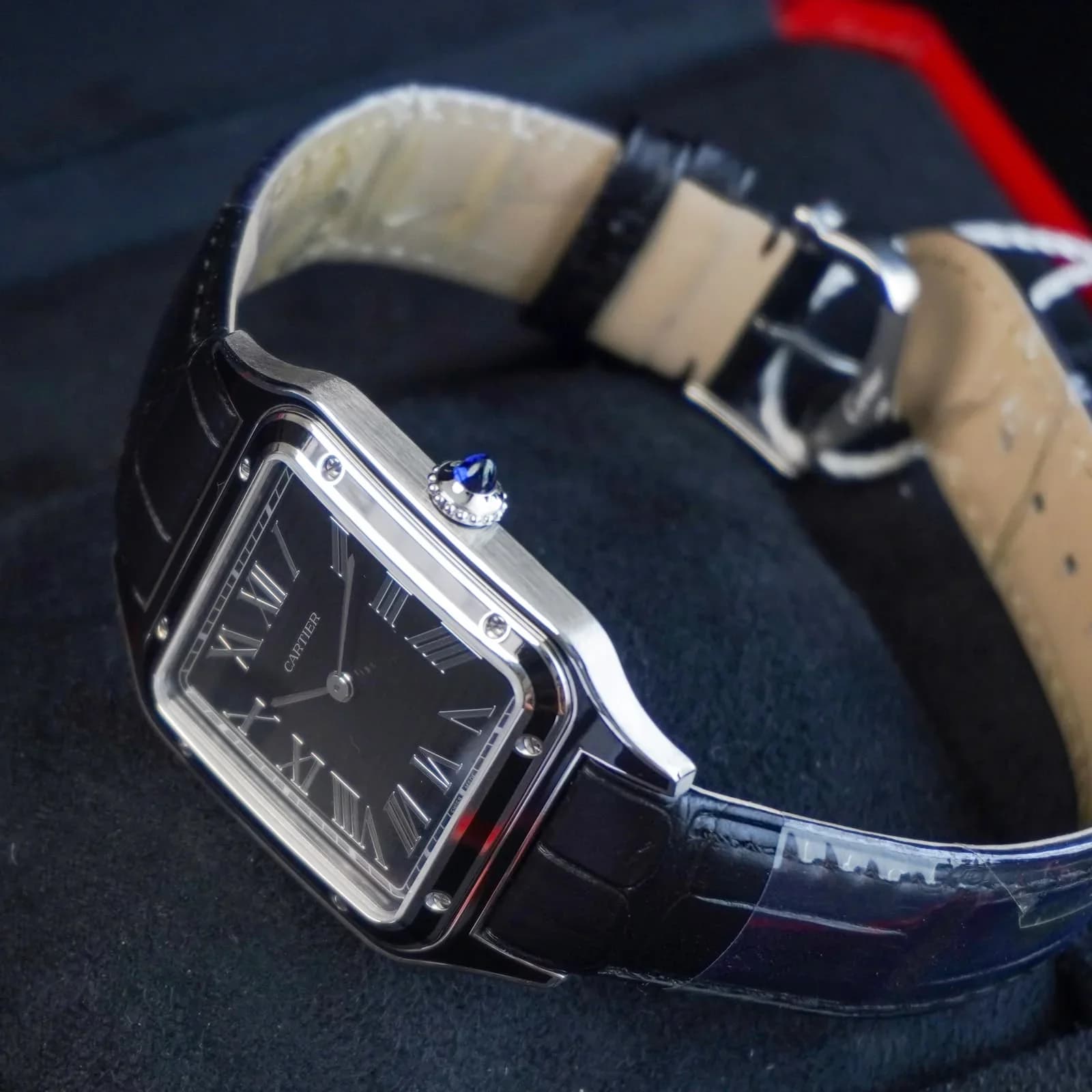 Thumb Santos Dumont Stainless Steel / Black Lacquer