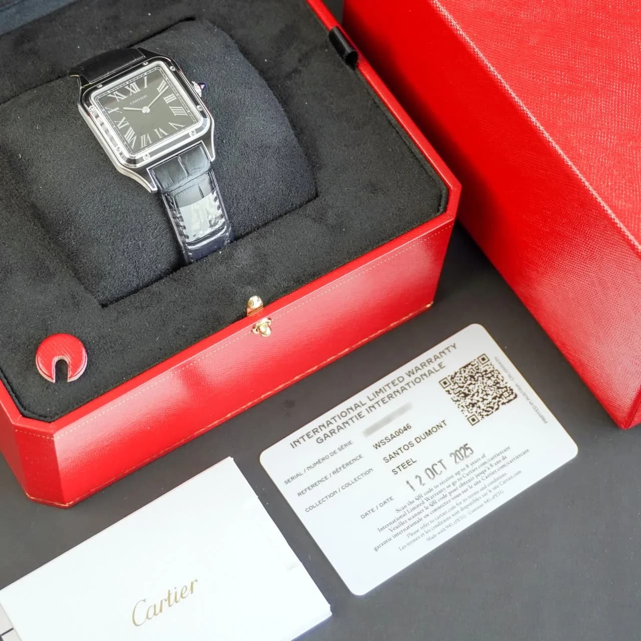 Thumb Santos Dumont Stainless Steel / Black Lacquer