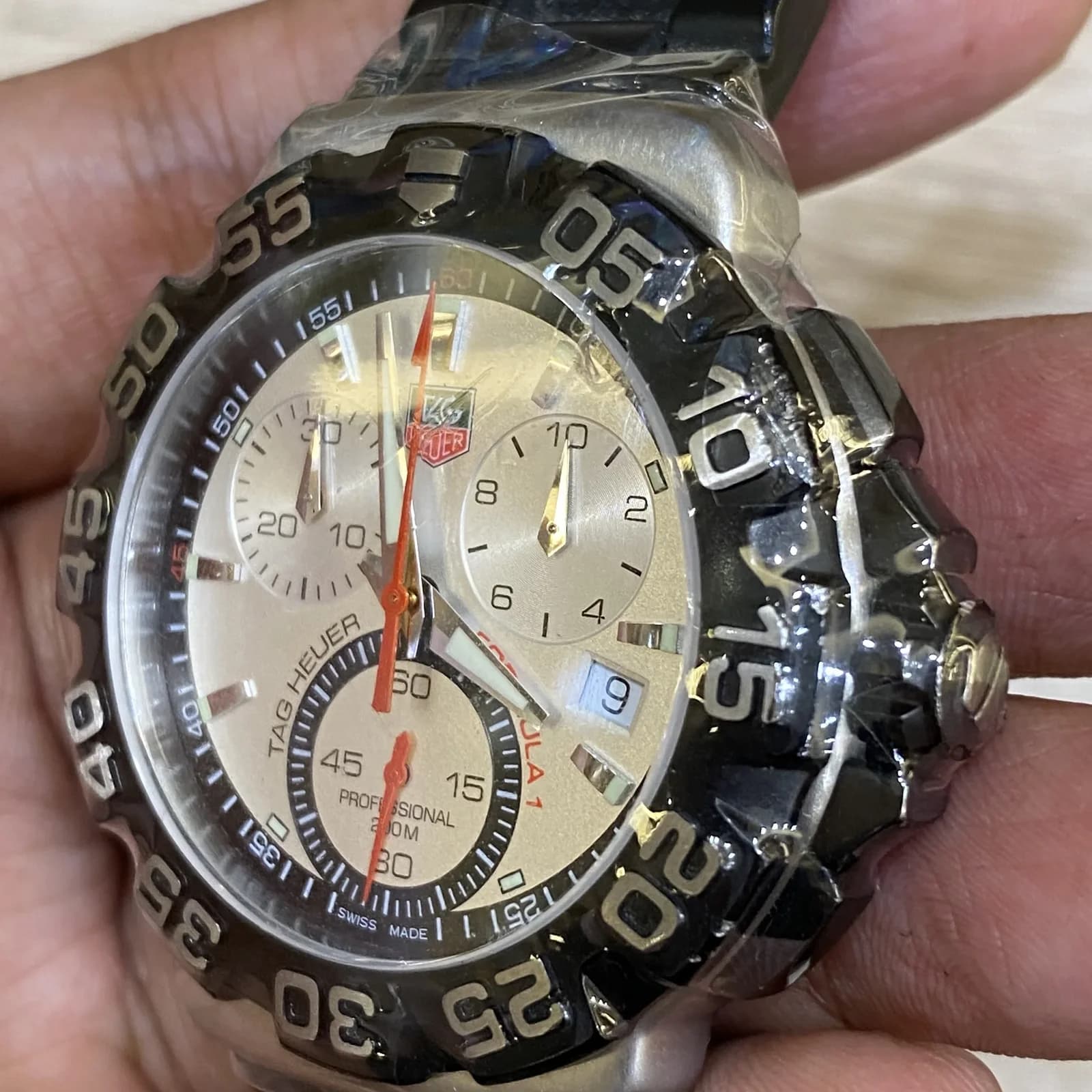 Thumb Formula 1 Quartz Chronograph Stainless Steel / Silver / Rubber