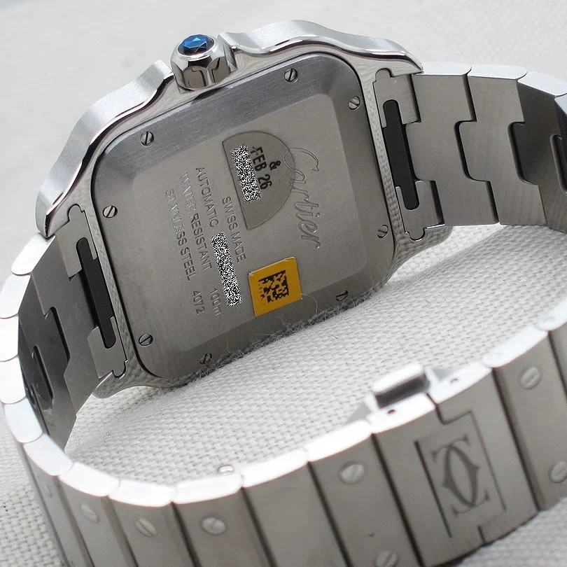 Thumb Santos Large Automatic Stainless Steel / Brown