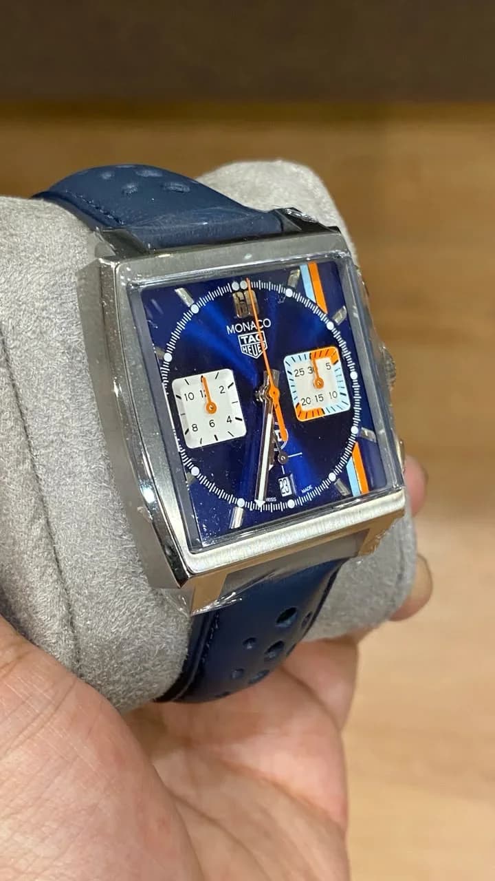 Thumb Monaco Calibre Heuer 02 Stainless Steel / Gulf