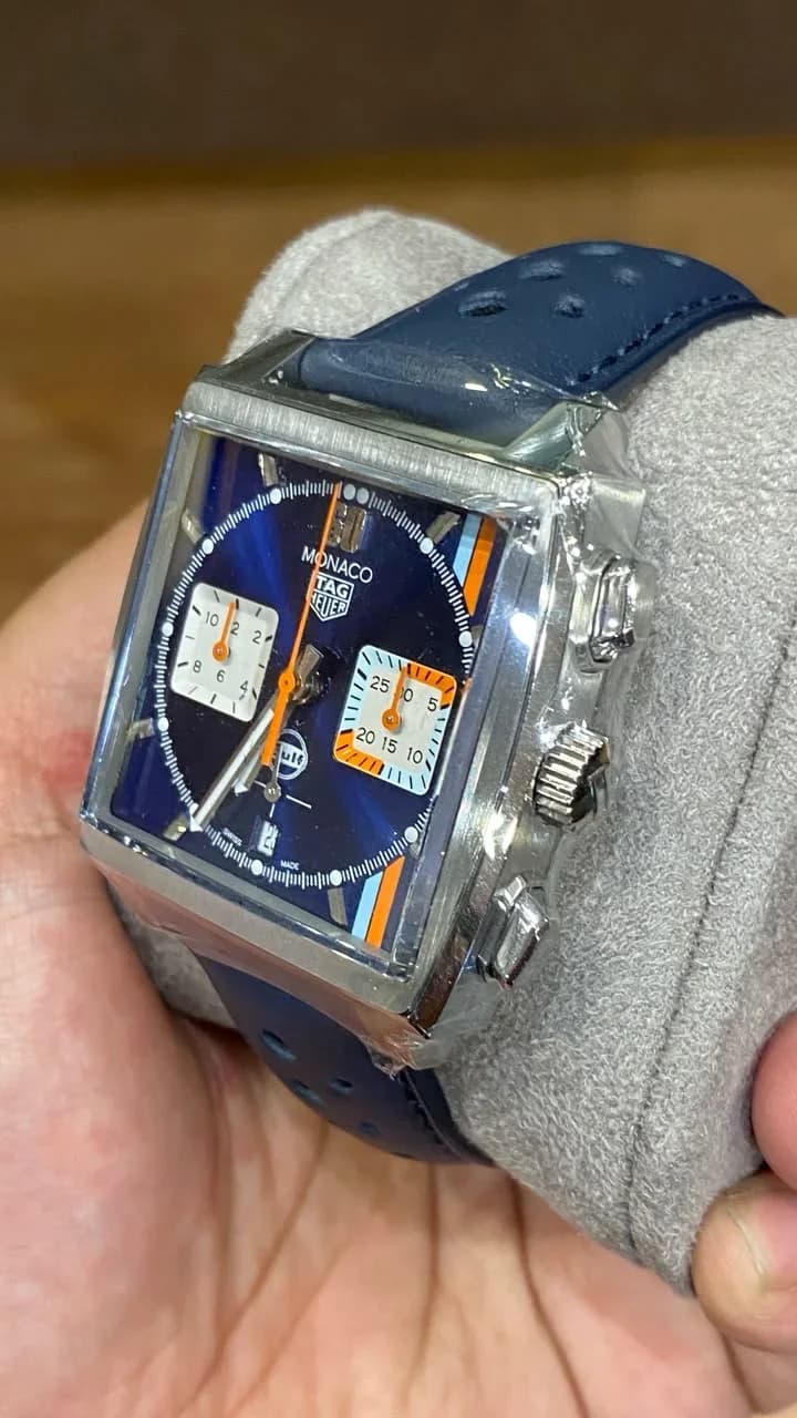 Thumb Monaco Calibre Heuer 02 Stainless Steel / Gulf