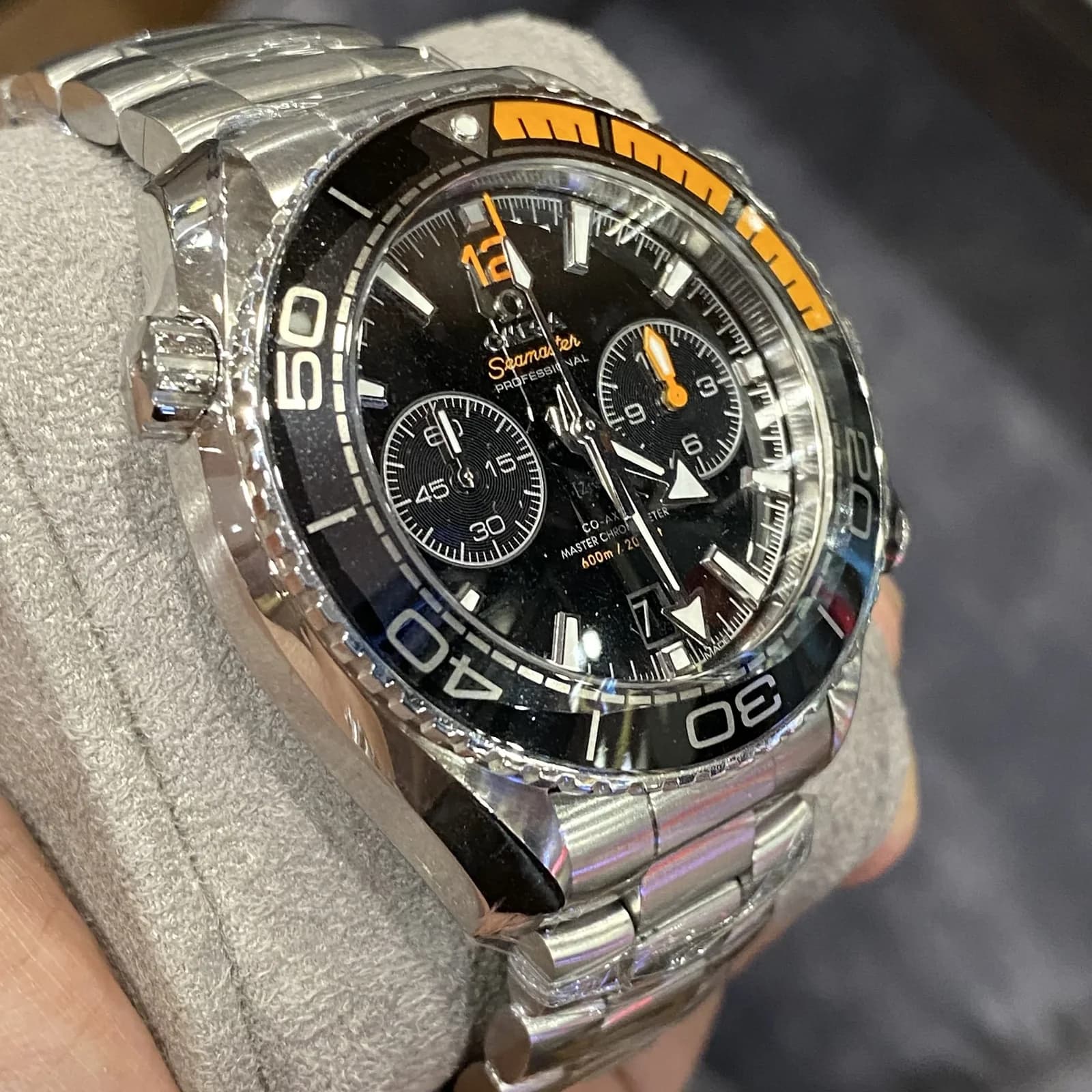 Thumb Seamaster Planet Ocean 600M Co-Axial 45.5 Master Chronometer Chronograph Stainless Steel / Orange / Bracelet