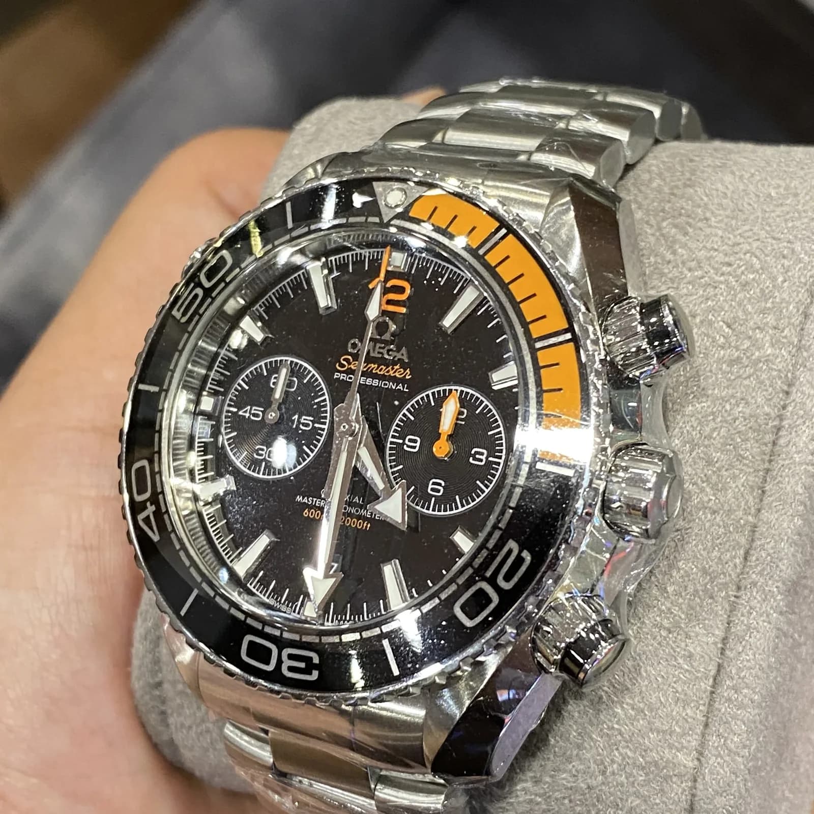 Thumb Seamaster Planet Ocean 600M Co-Axial 45.5 Master Chronometer Chronograph Stainless Steel / Orange / Bracelet