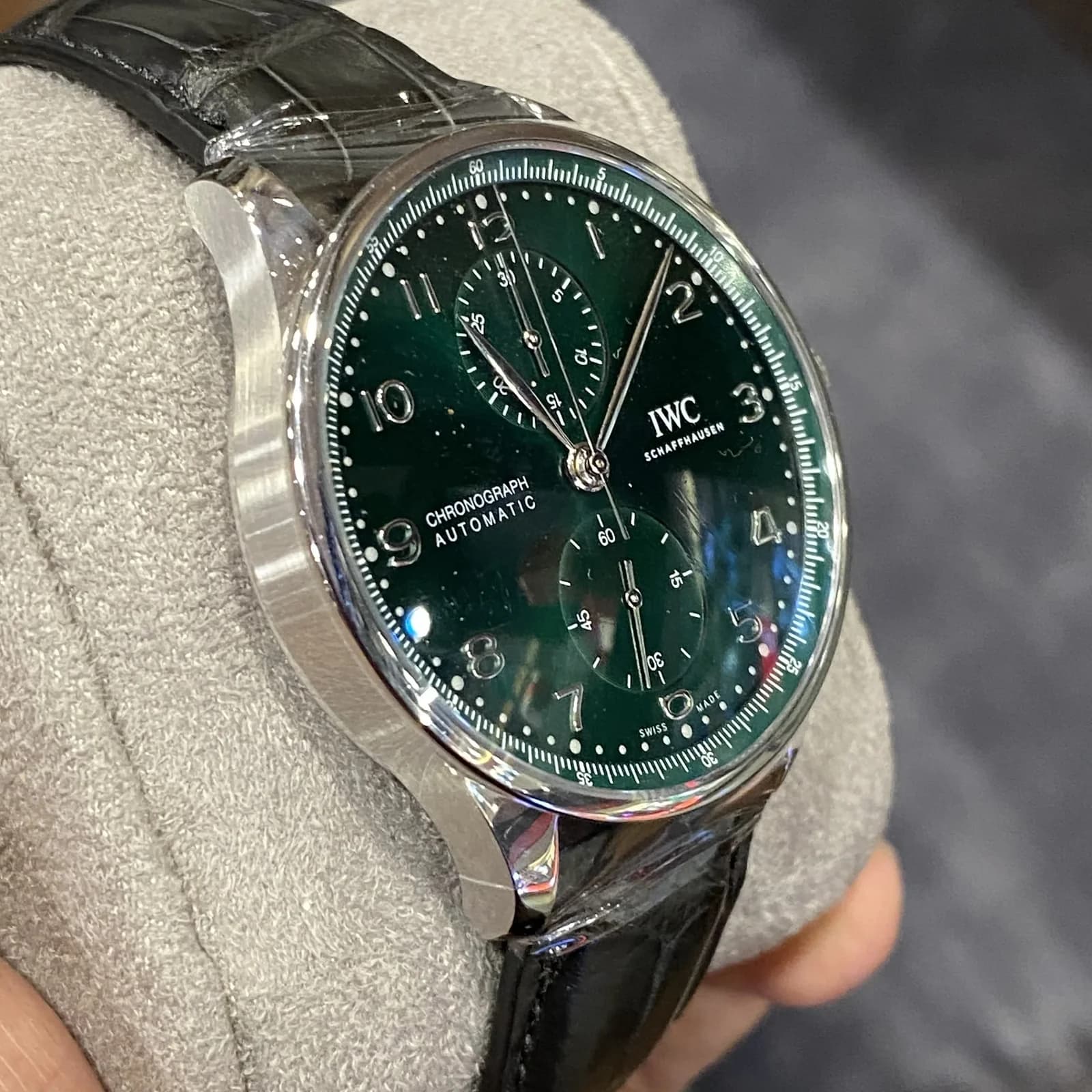Thumb Portugieser Chronograph Stainless Steel / Green