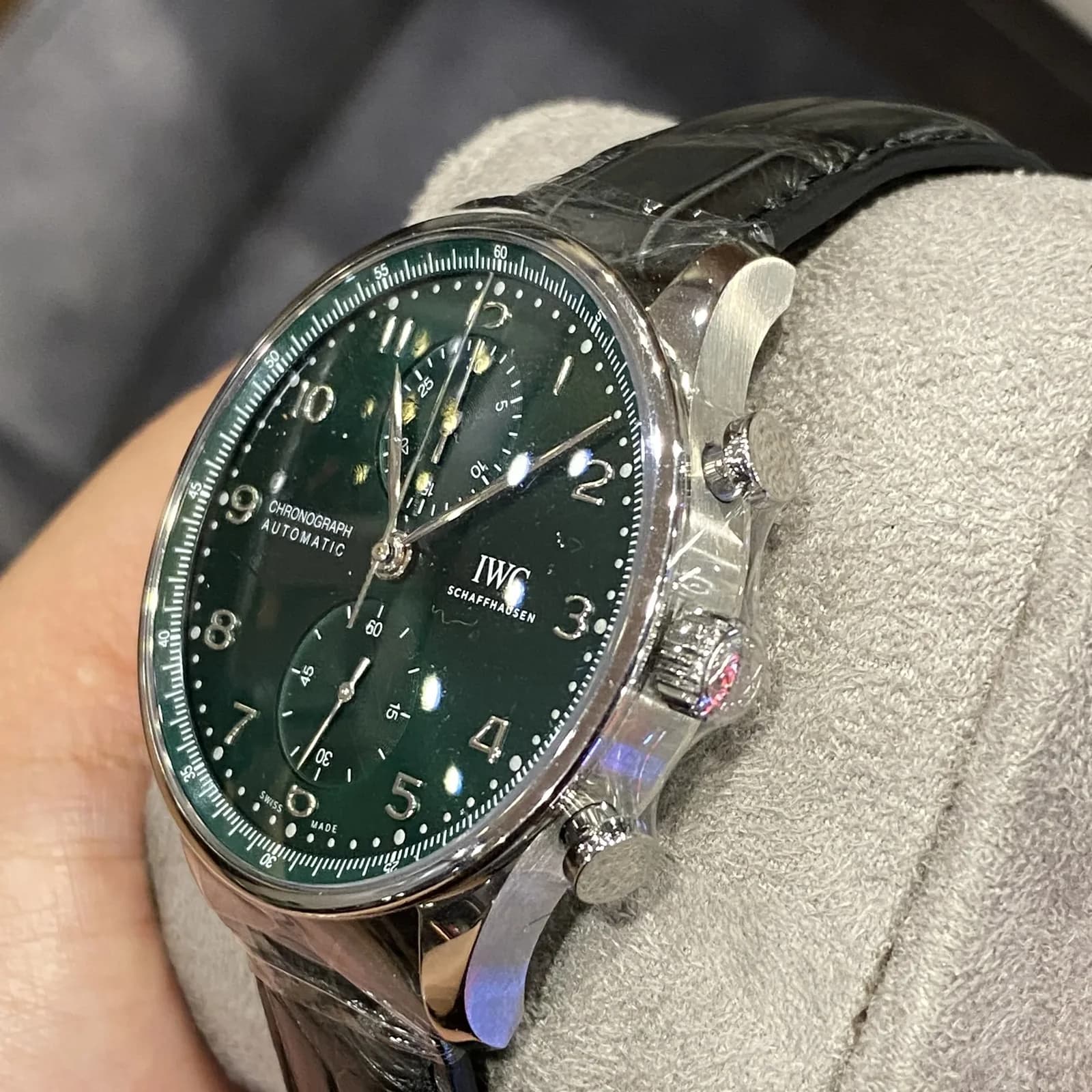 Thumb Portugieser Chronograph Stainless Steel / Green