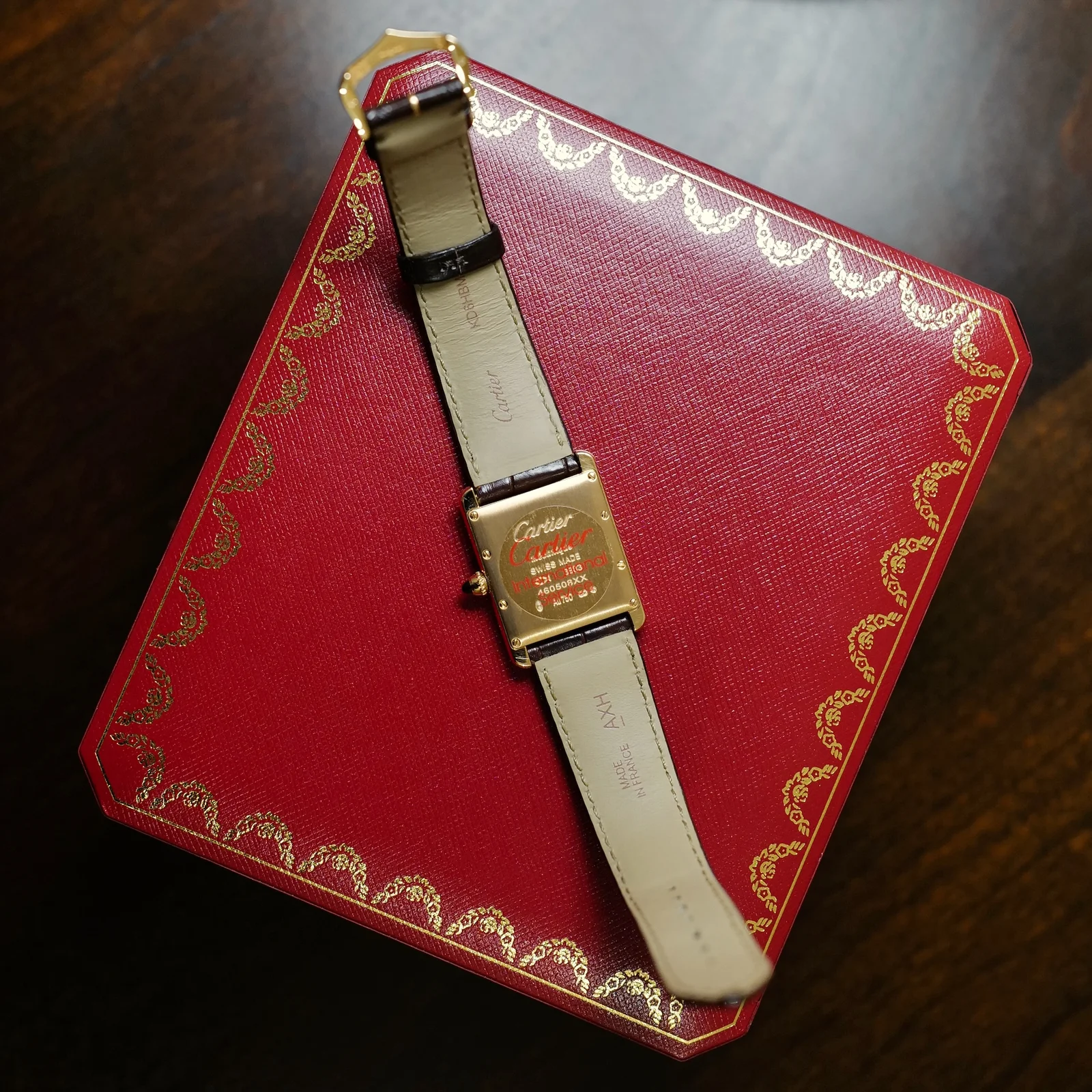 Thumb Tank Louis Cartier Large Manual Rose Gold / Silver
