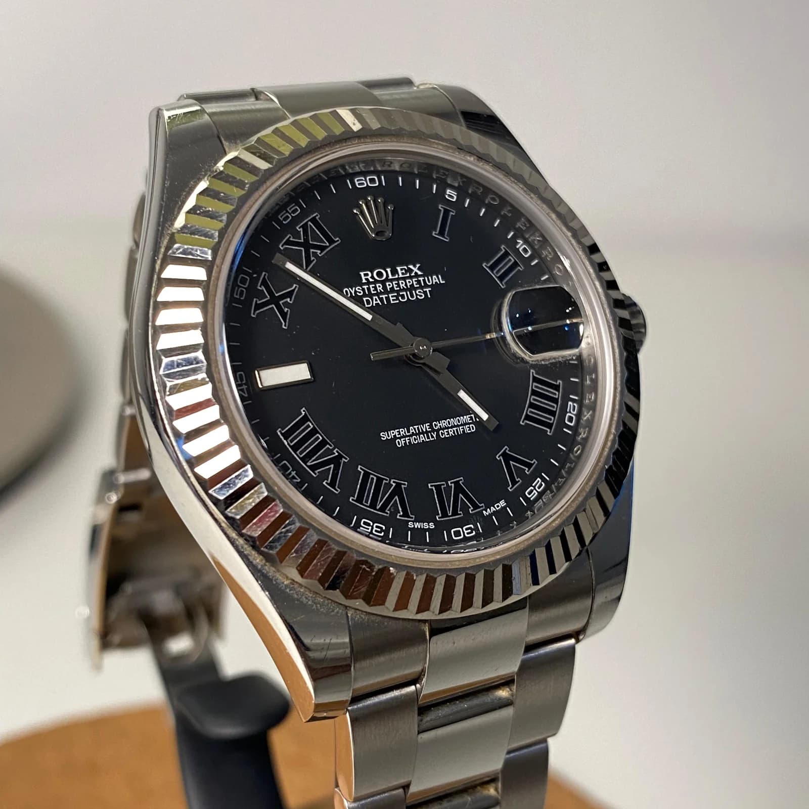 Thumb Datejust II Fluted Black Roman