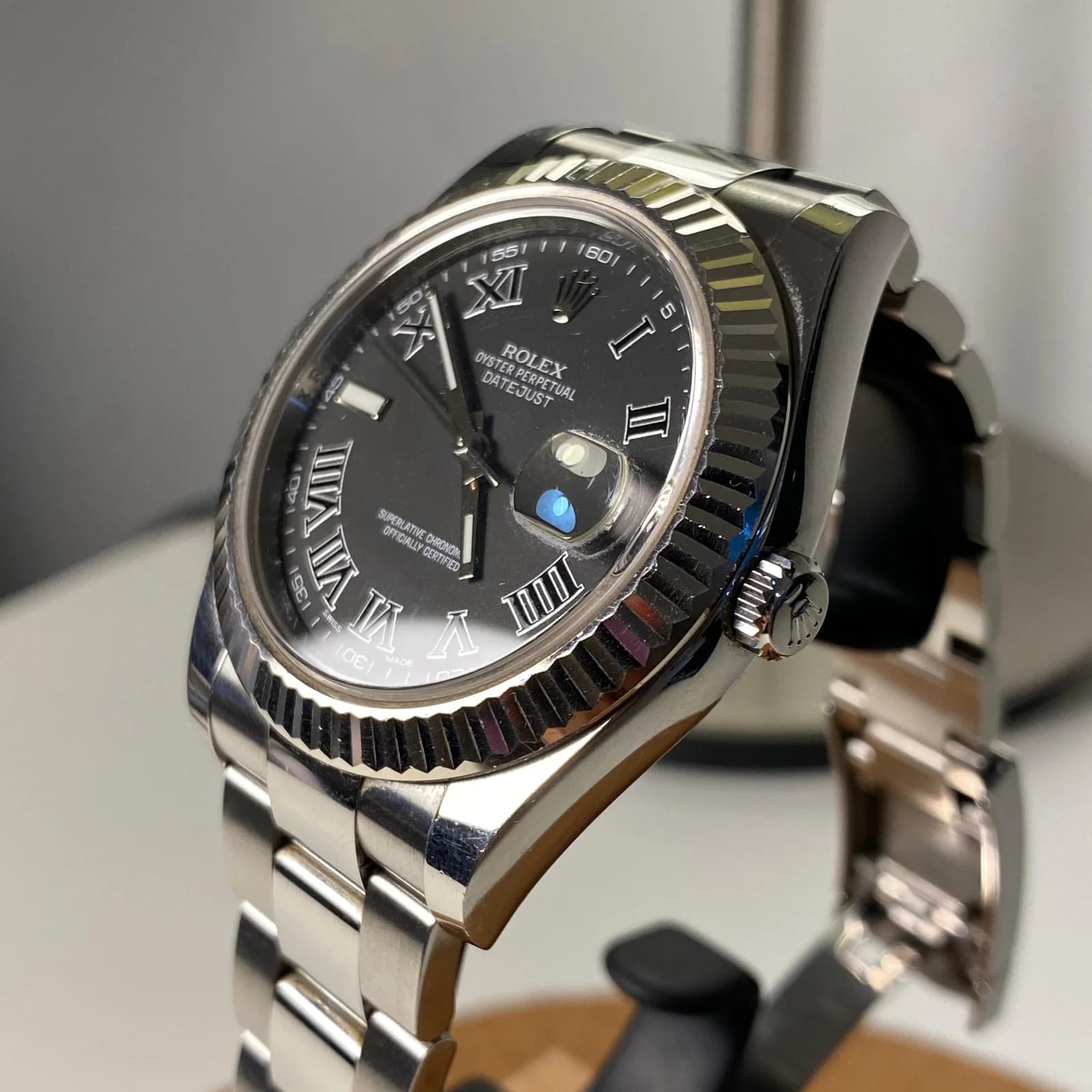 Thumb Datejust II Fluted Black Roman