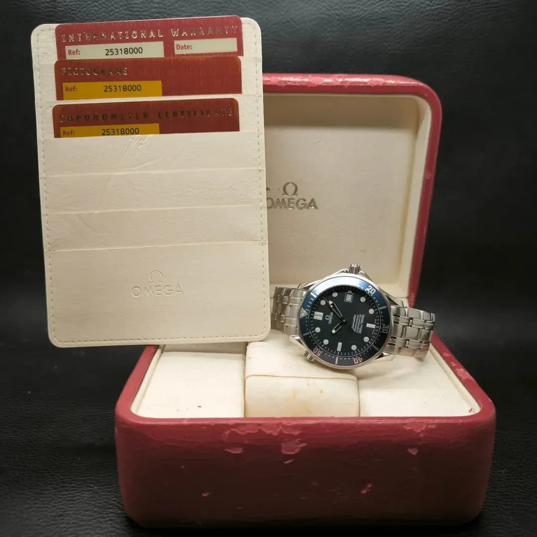 Thumb Seamaster Diver 300M Automatic 41 Stainless Steel / Blue / Bracelet / James Bond