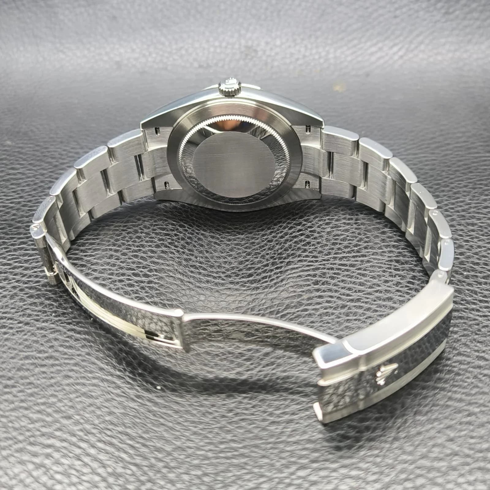 Thumb Datejust 41 Stainless Steel Fluted / Oyster / Black - Diamond