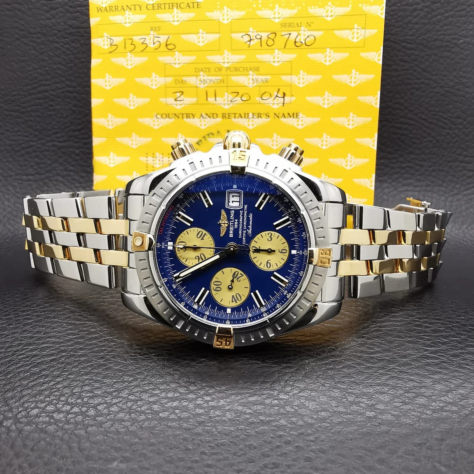 Thumb Chronomat Evolution Stainless Steel / Yellow Gold / Blue