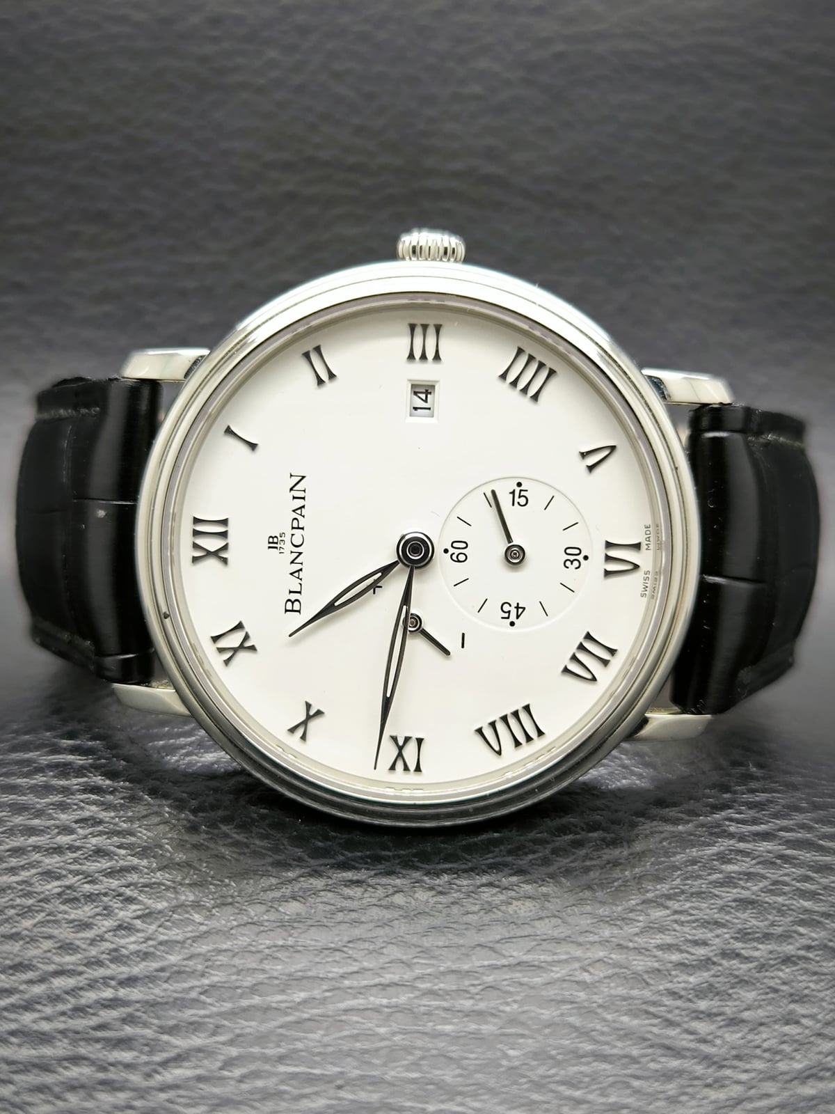 Villeret Ultraplate Power Reserve Date Stainless Steel / White