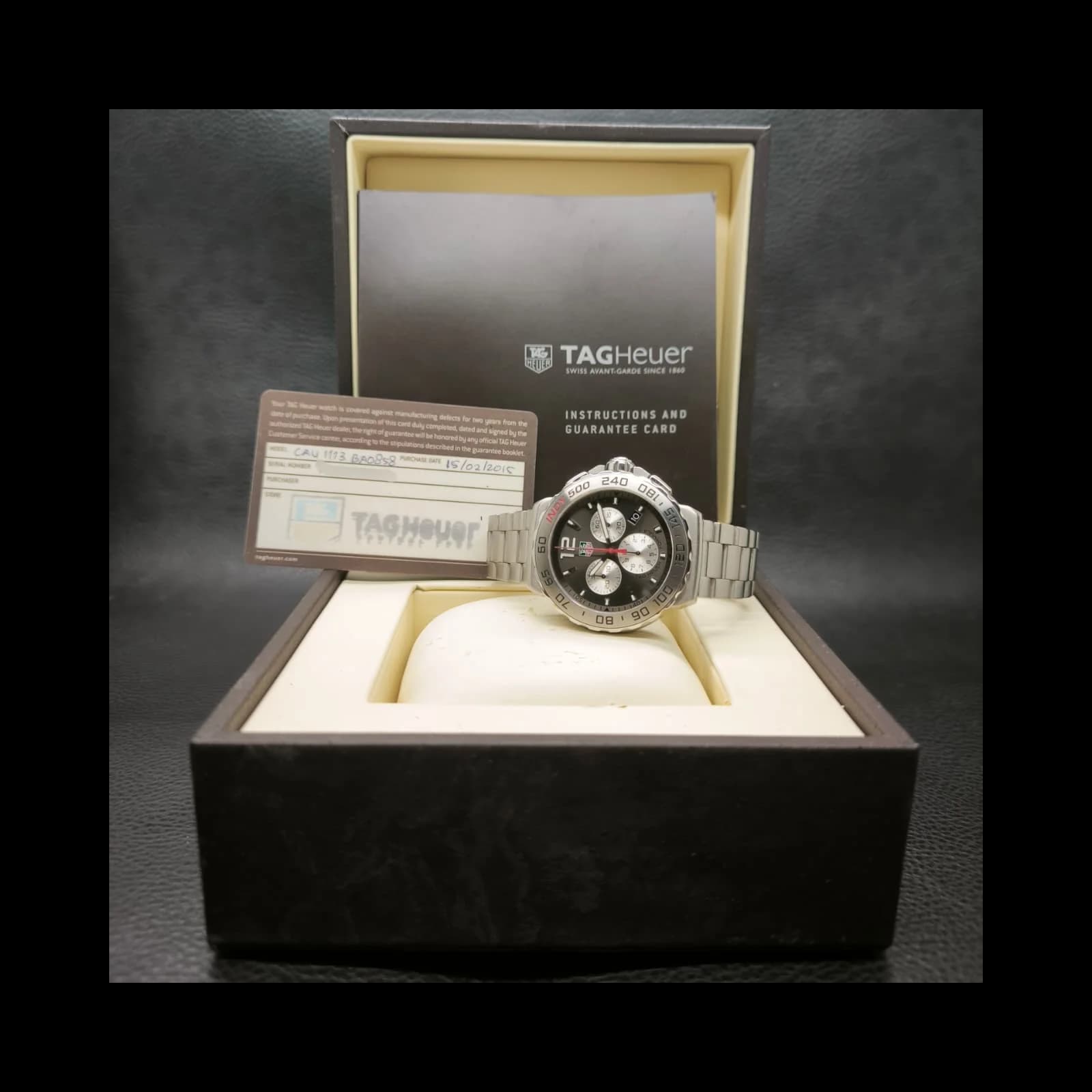 Thumb Formula 1 Quartz Chronograph 42 Stainless Steel / Indy 500 / Bracelet