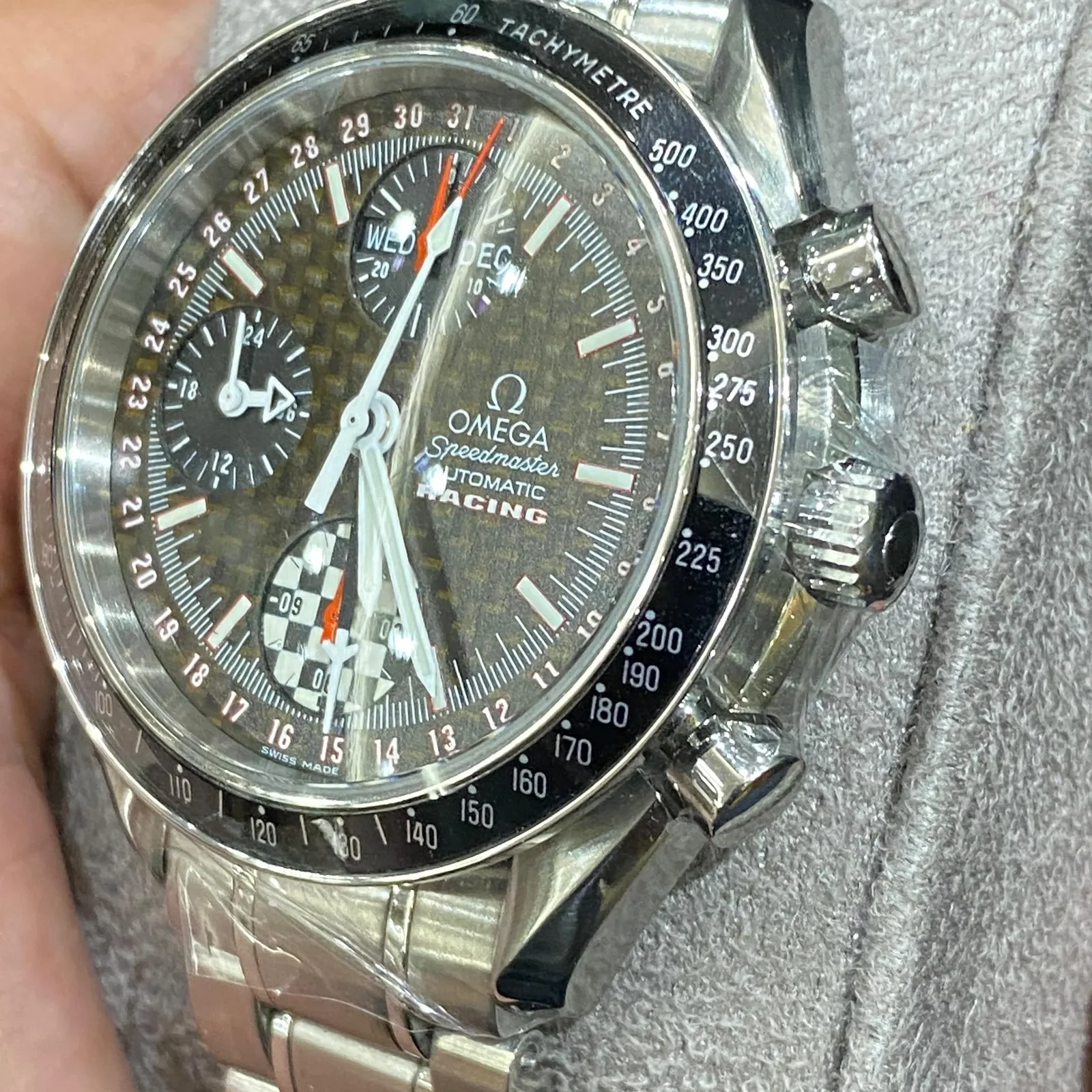 Thumb Speedmaster Day-Date 39 Stainless Steel / Black Carbon / Bracelet / Michael Schumacher World Champion