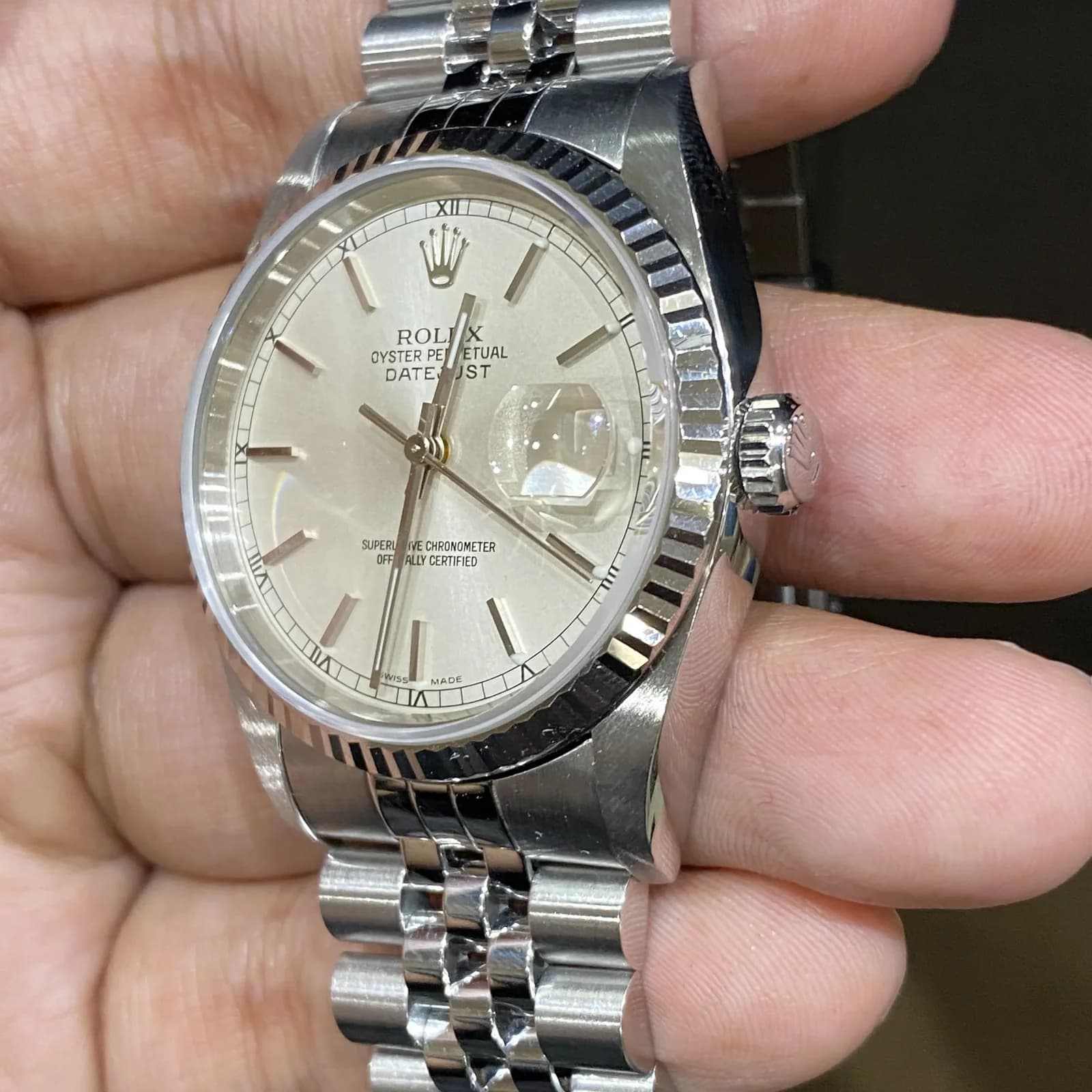 Thumb Datejust 36 16234 Steel / Silver / Stick / Jubilee
