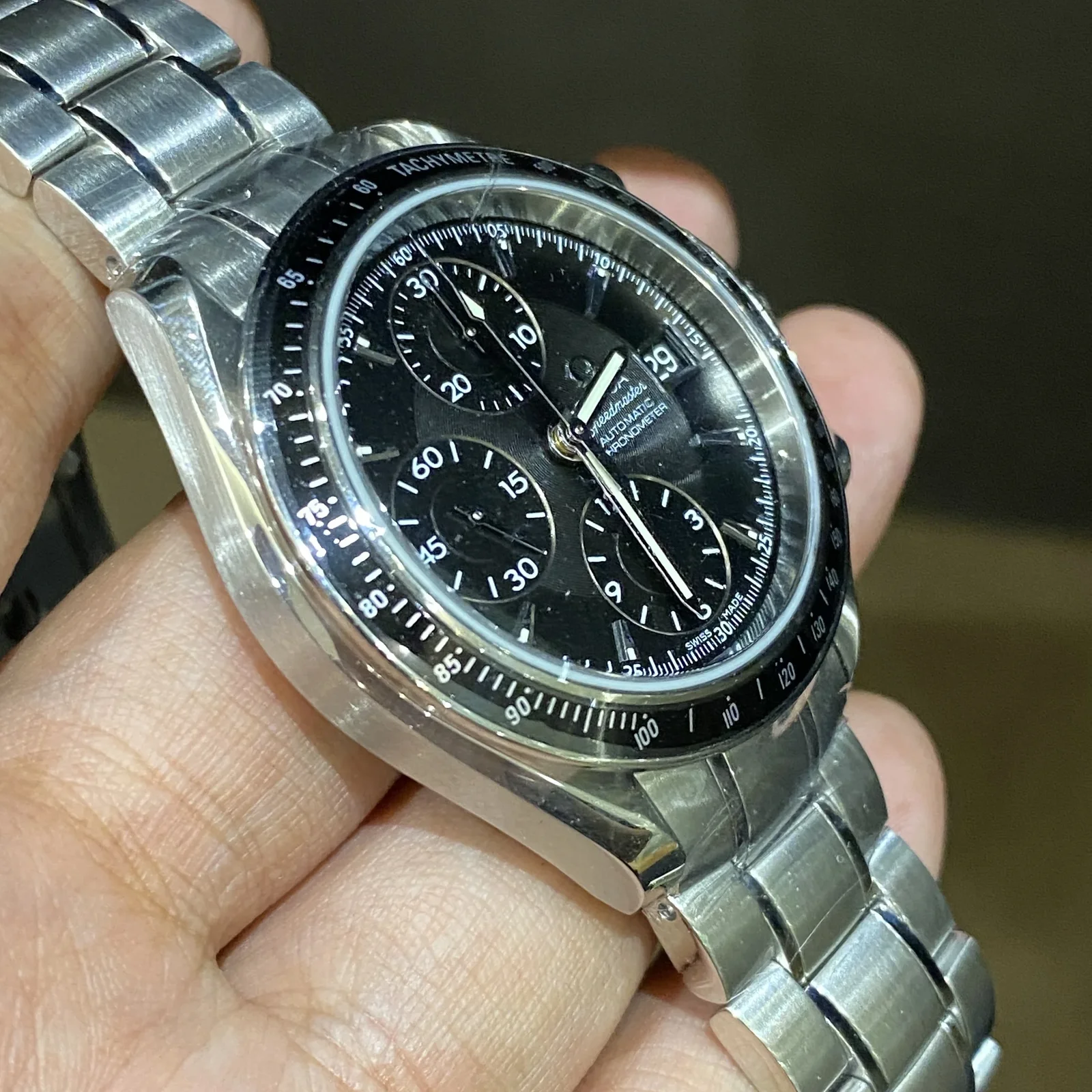 Thumb Speedmaster Date 40 Stainless Steel / Black / Bracelet